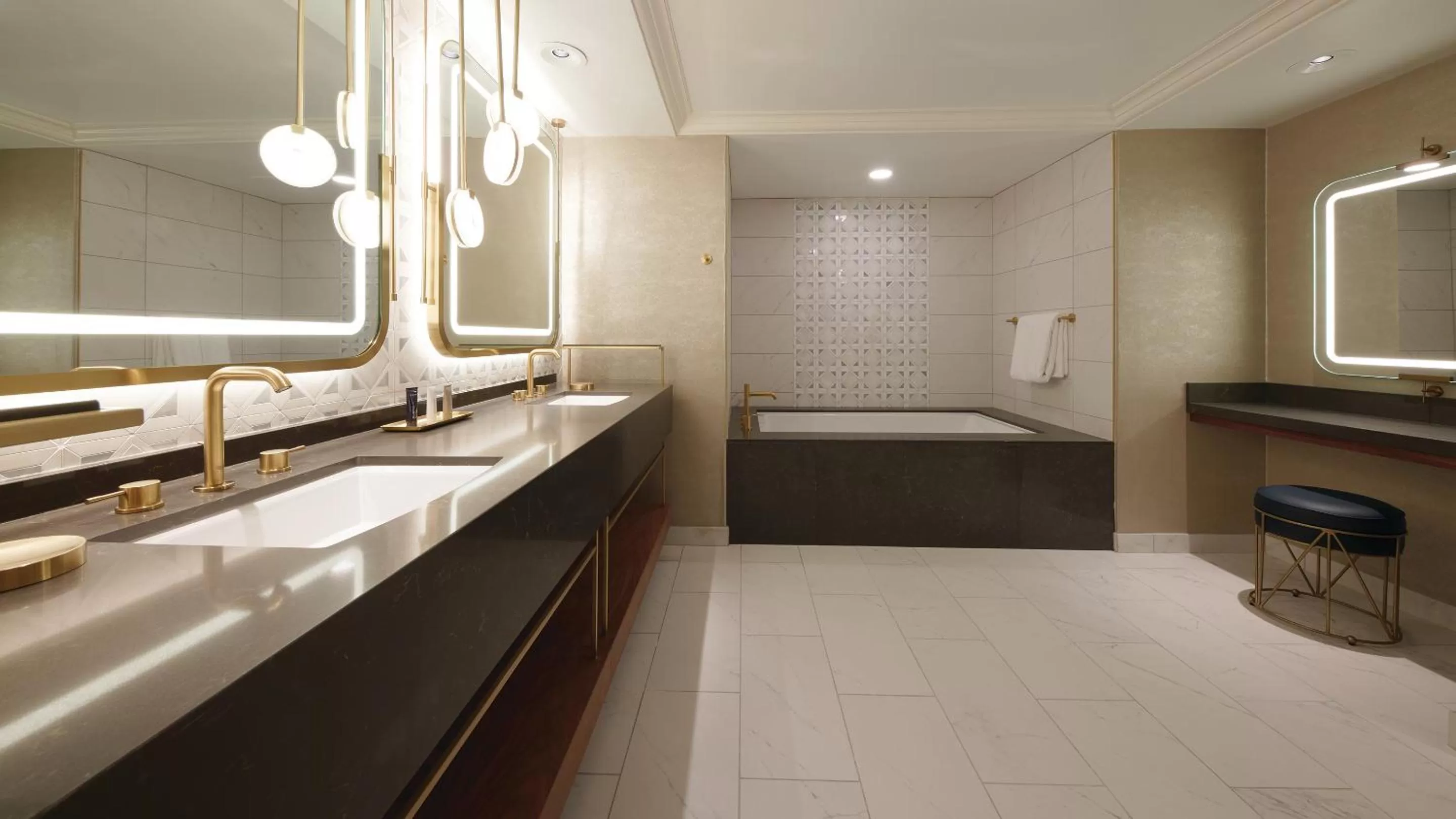 Bathroom in Caesars Atlantic City, A Caesars Destination