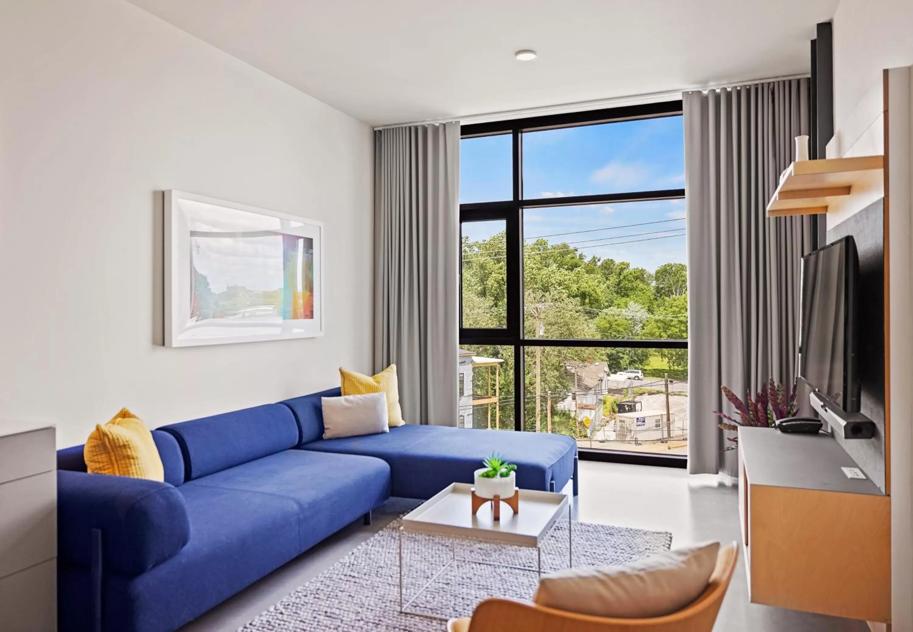 Living room in Placemakr Wedgewood-Houston - South Nashville