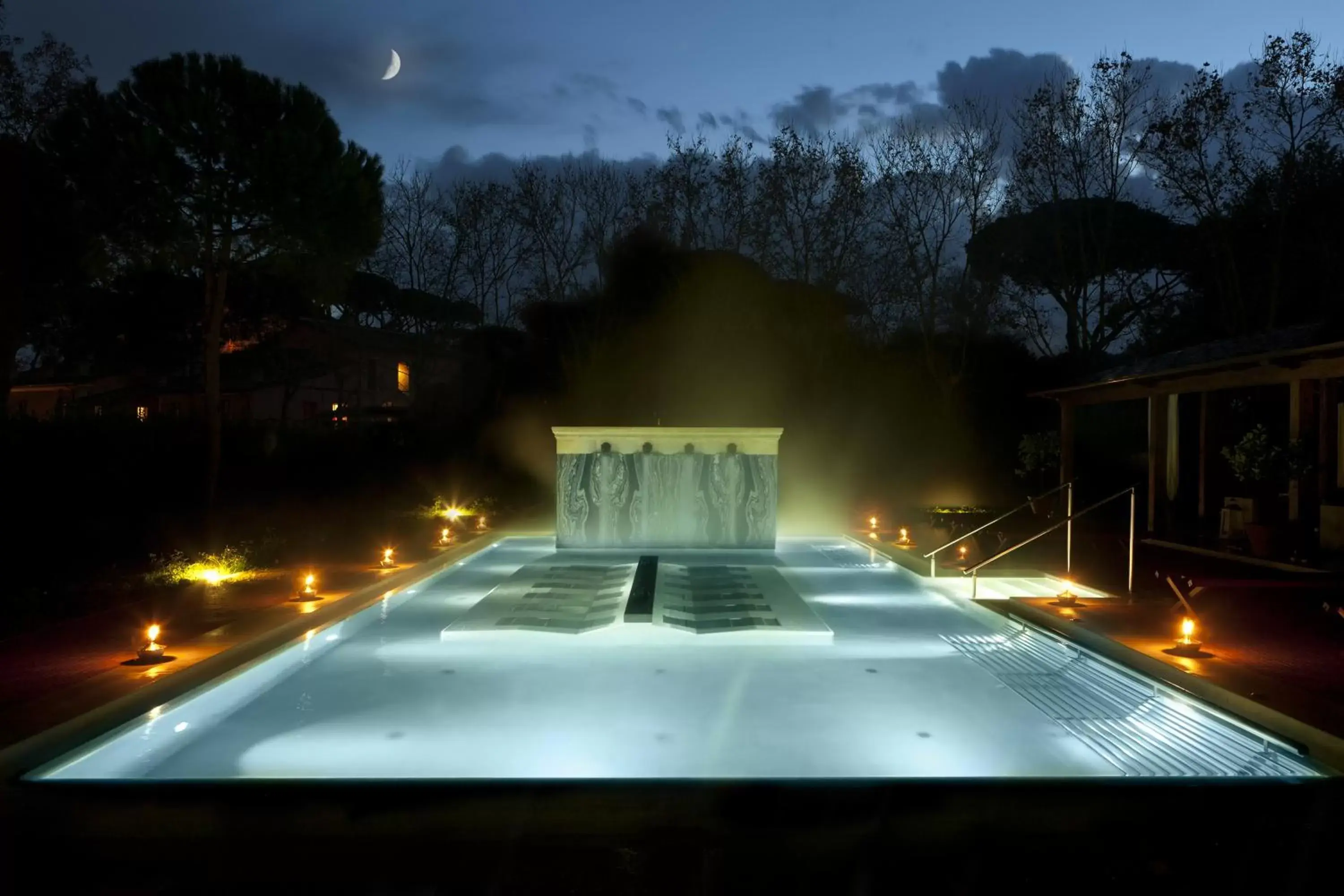 Night, Swimming Pool in QC Termeroma Spa and Resort