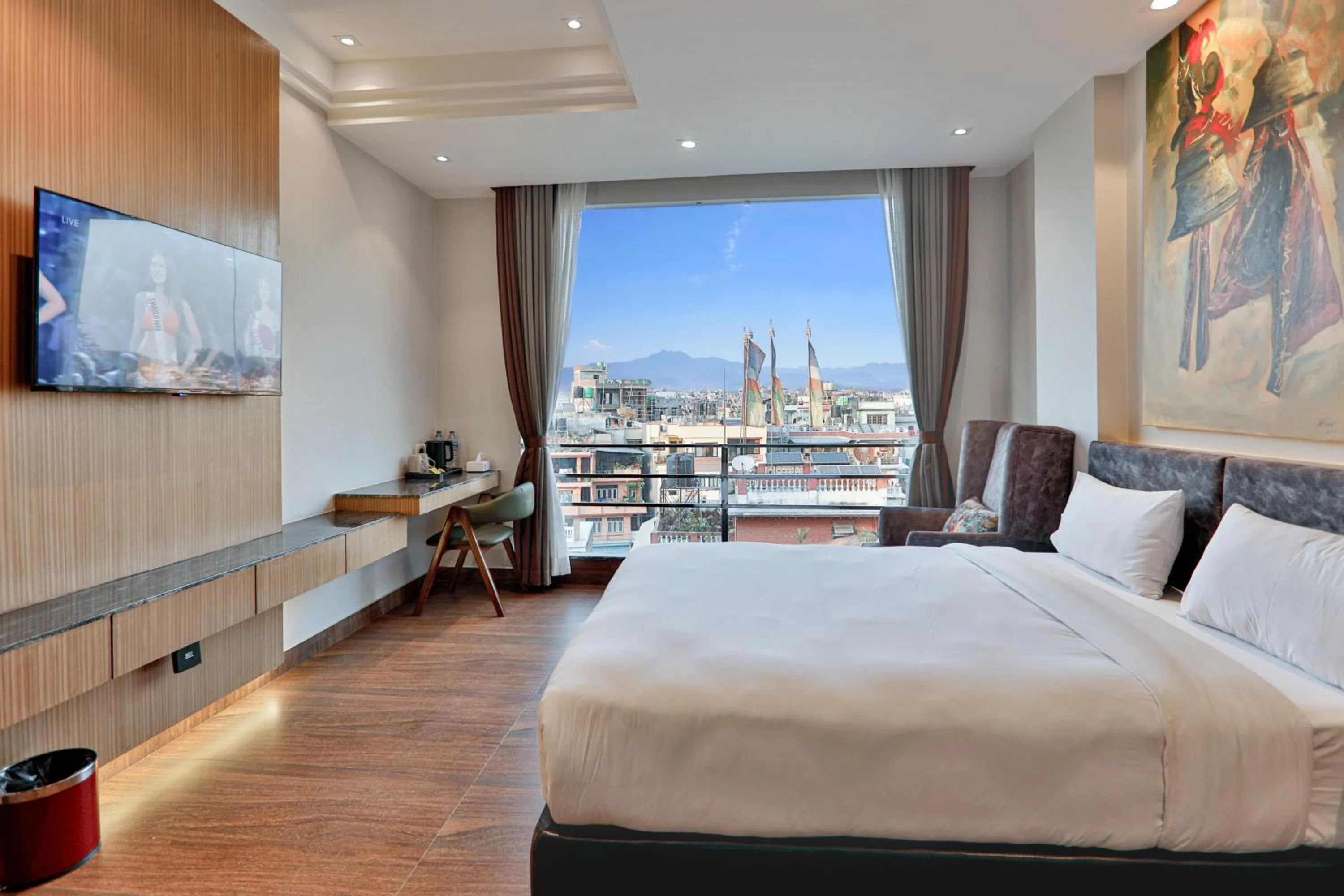 City view, Bed in Lakhey Hotel