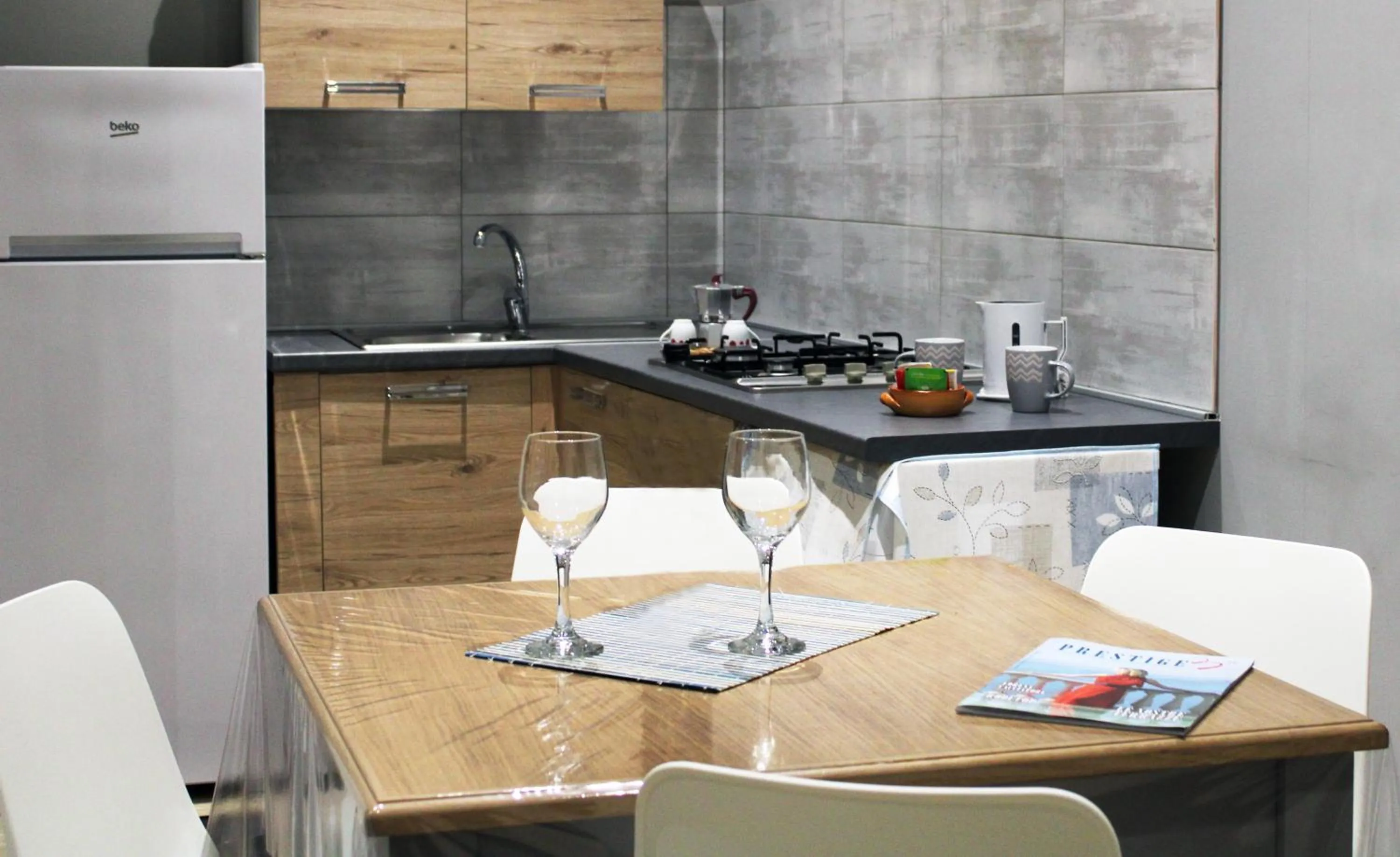 Kitchen or kitchenette in ZIBIBBO SUITES & ROOMS - Aparthotel in Centro Storico a Trapani