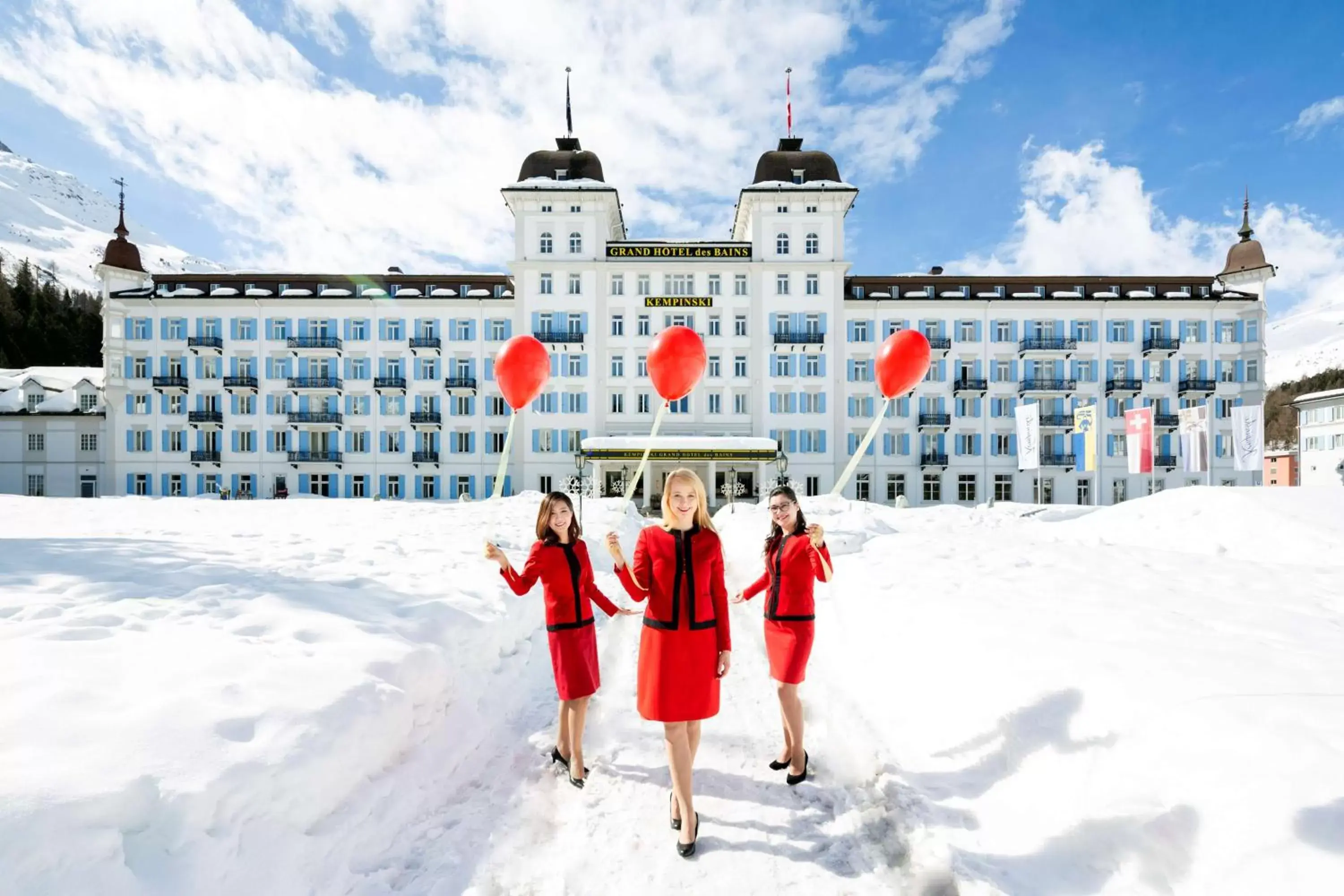 Property building, Winter in Grand Hotel des Bains Kempinski