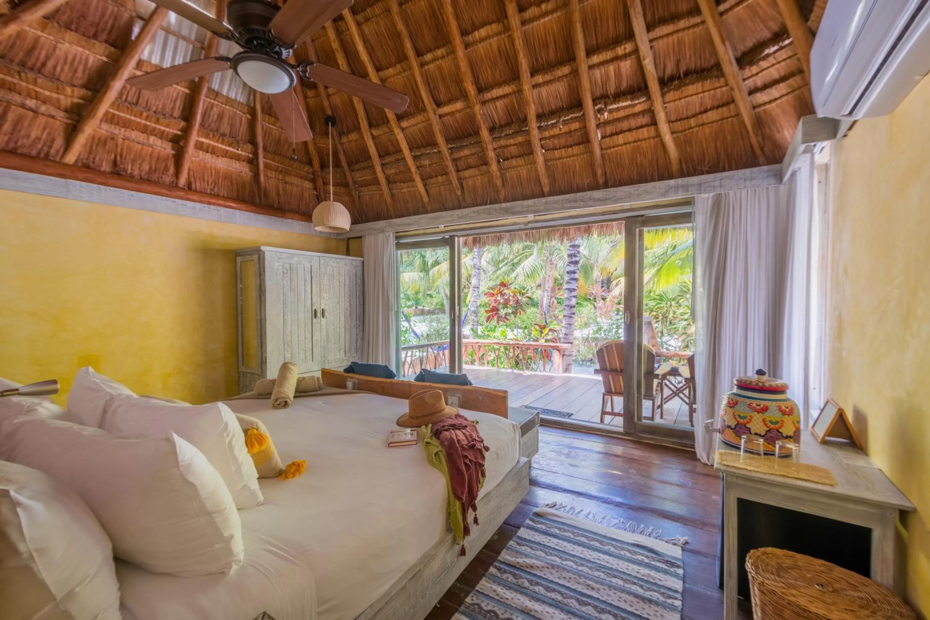 Bedroom, Bed in Villa Pescadores Tulum-Beachfront hotel by Ahau Collection