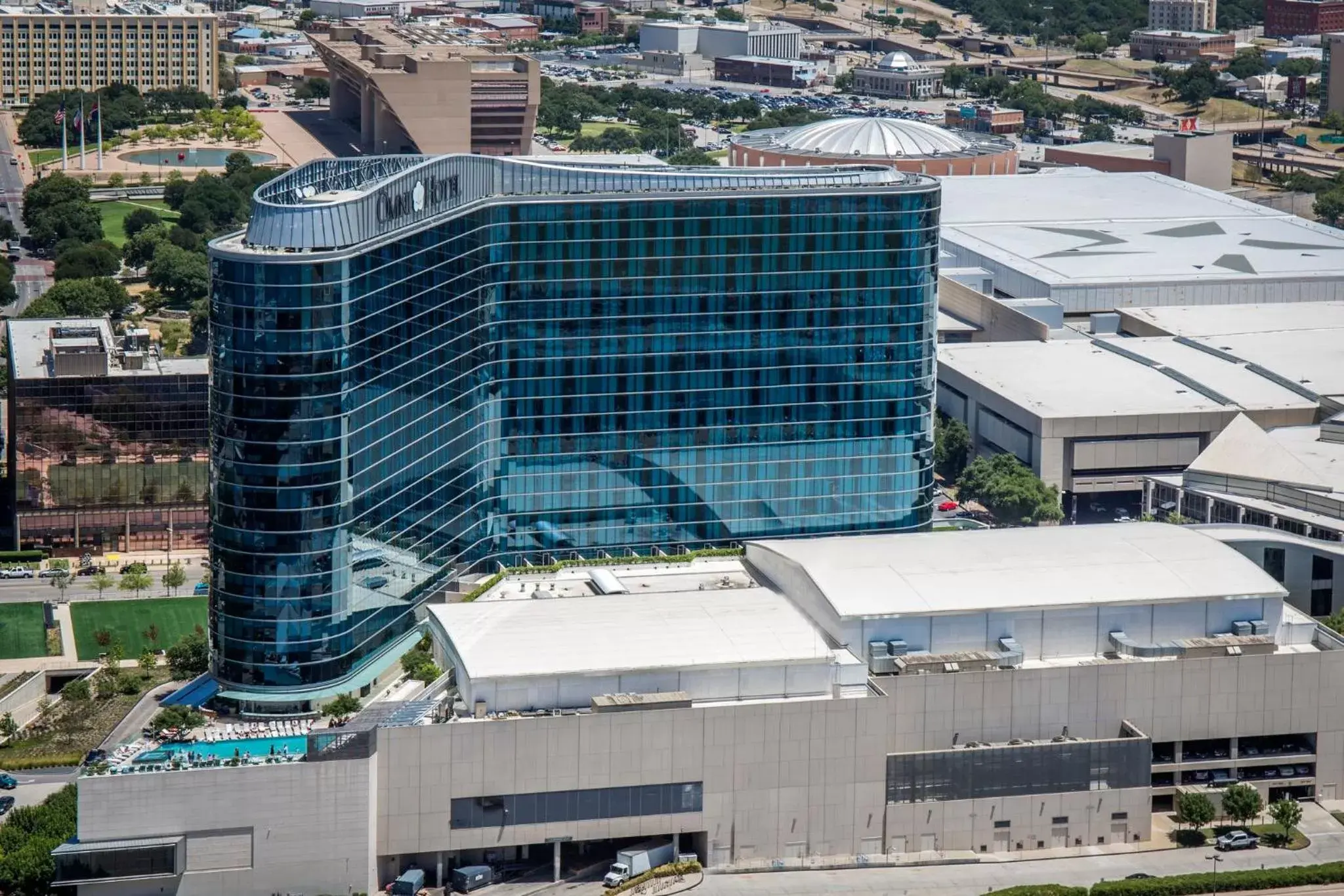 Property building, Bird's-eye View in Omni Dallas Hotel