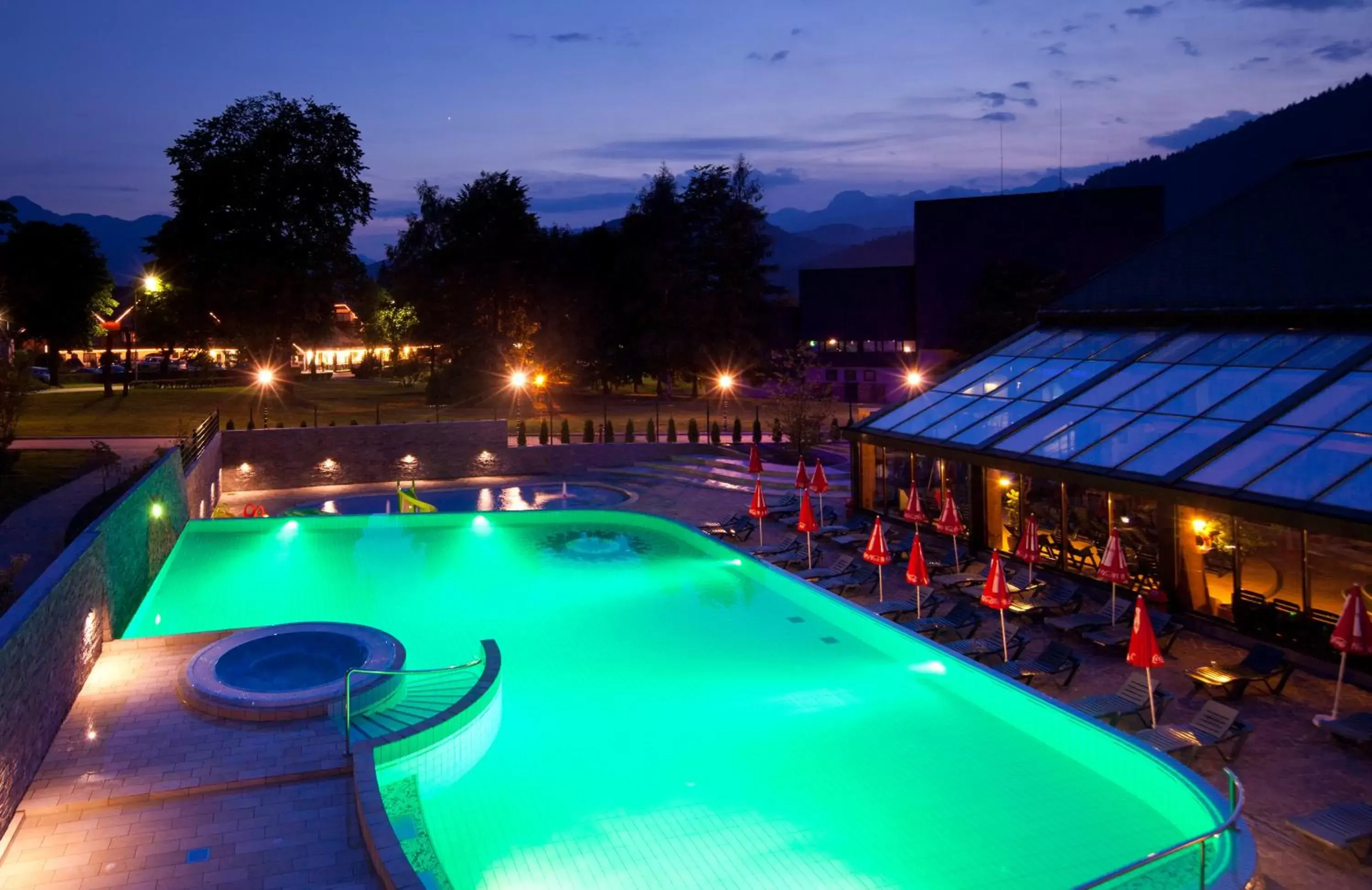 Swimming pool, Pool View in Bohinj Eco Hotel