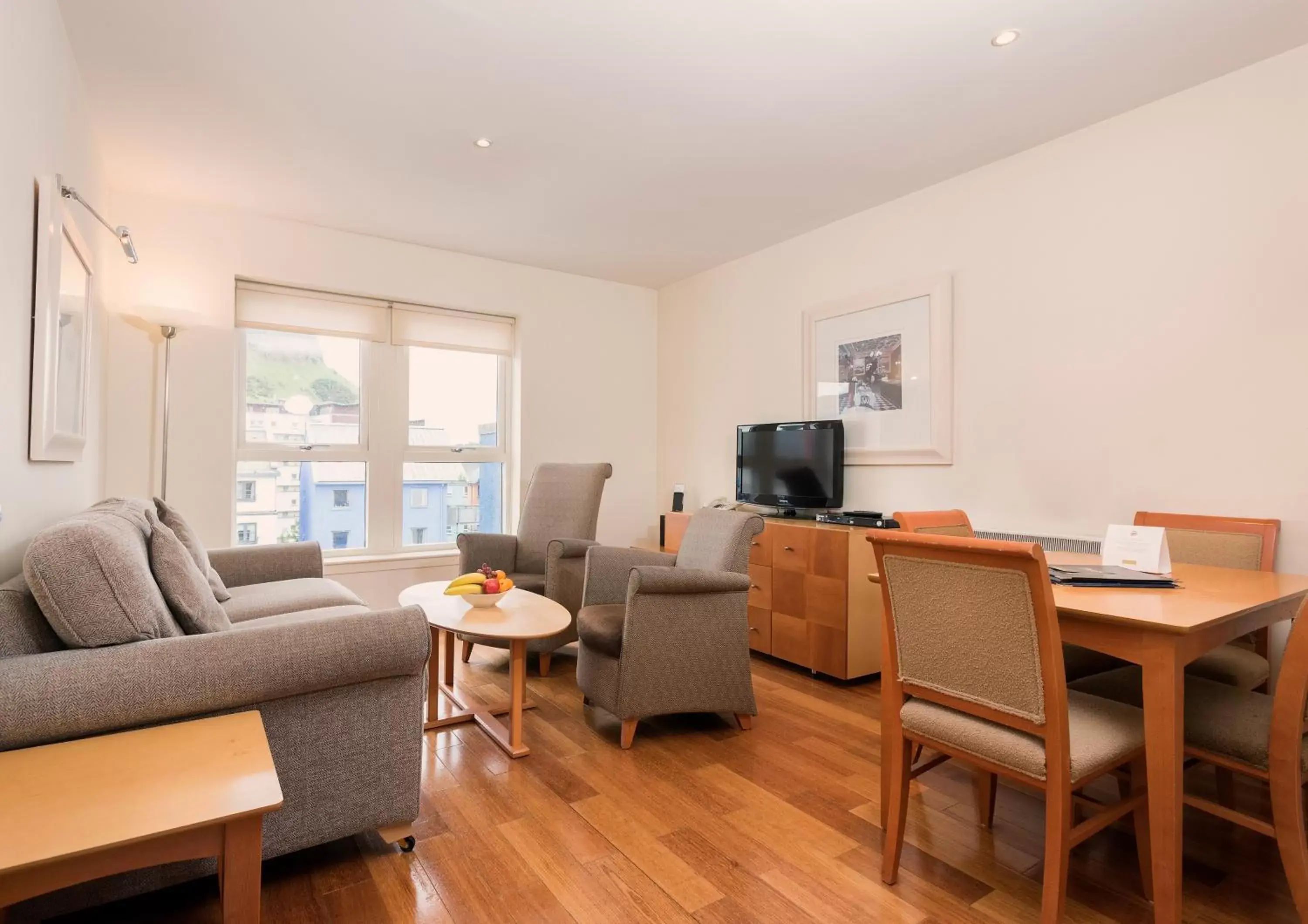 Communal lounge/ TV room, Seating Area in Holyrood Aparthotel