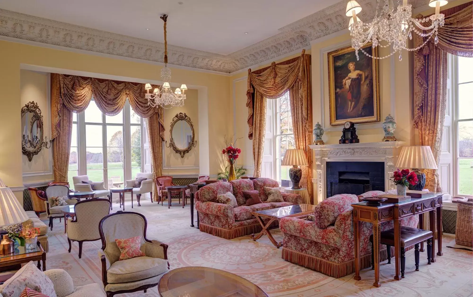 Living room, Seating Area in Lucknam Park Hotel