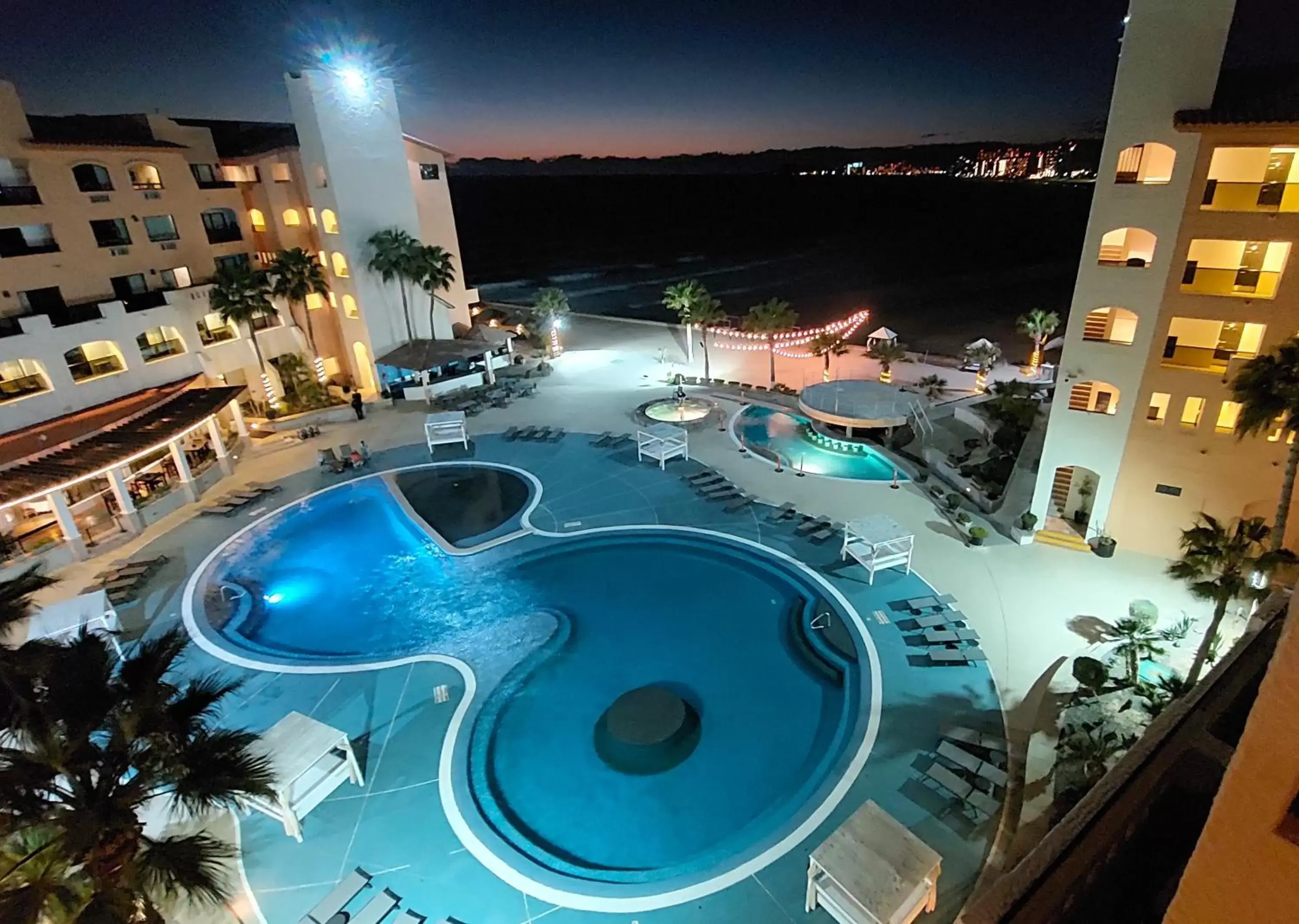 Night, Pool View in Peñasco del Sol Hotel