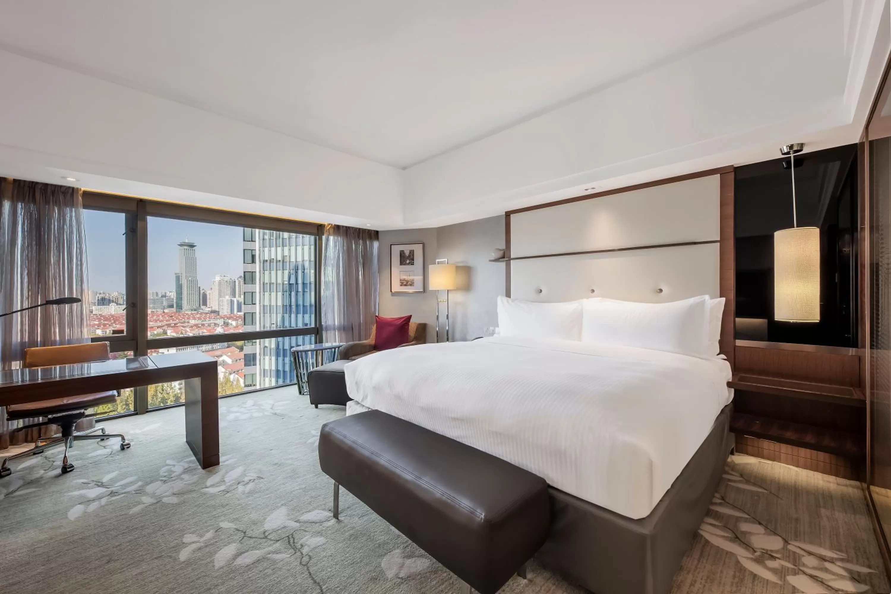 Photo of the whole room, Bed in InterContinental Shanghai Pudong by IHG