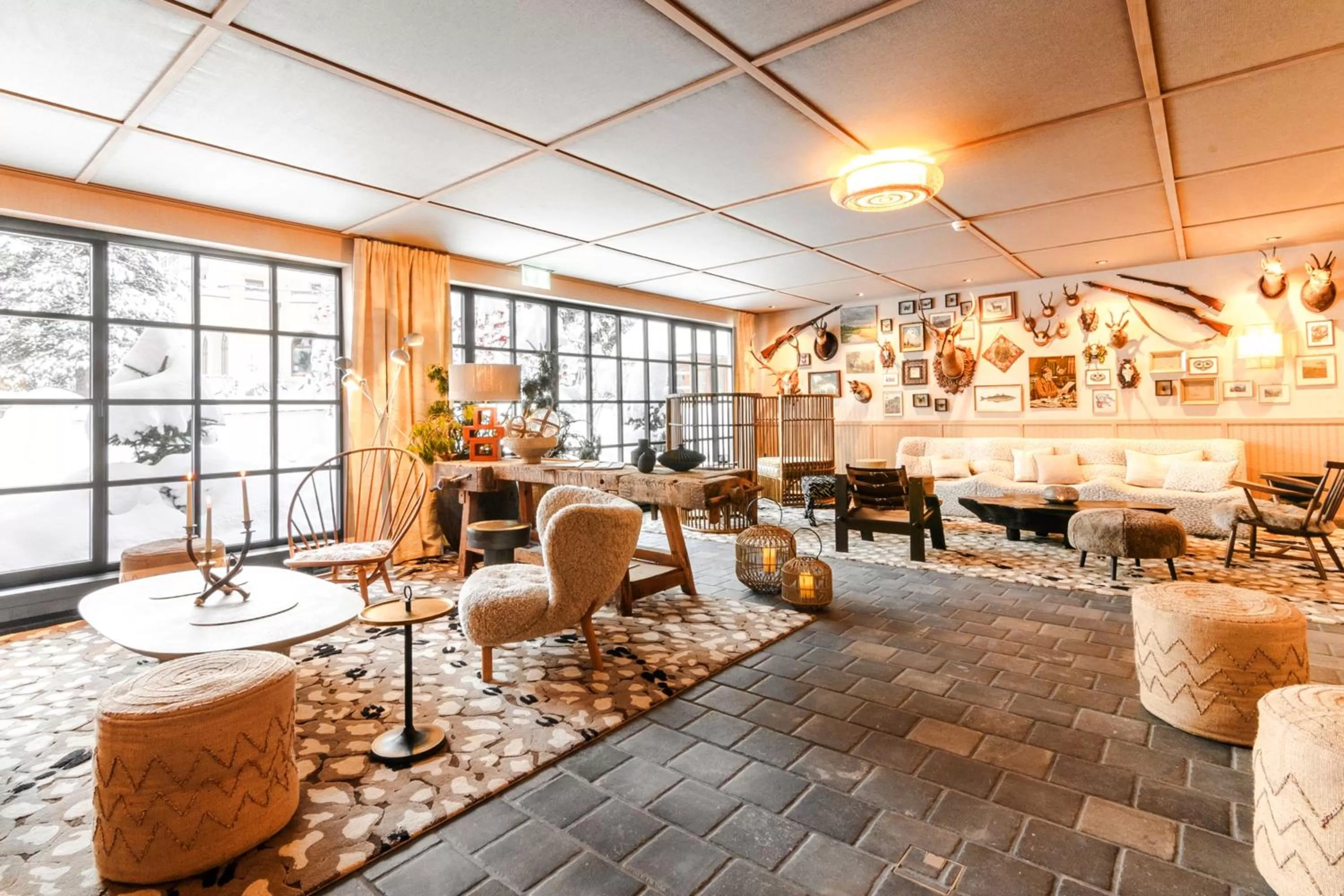 Lobby or reception in Hotel Steinbock Pontresina