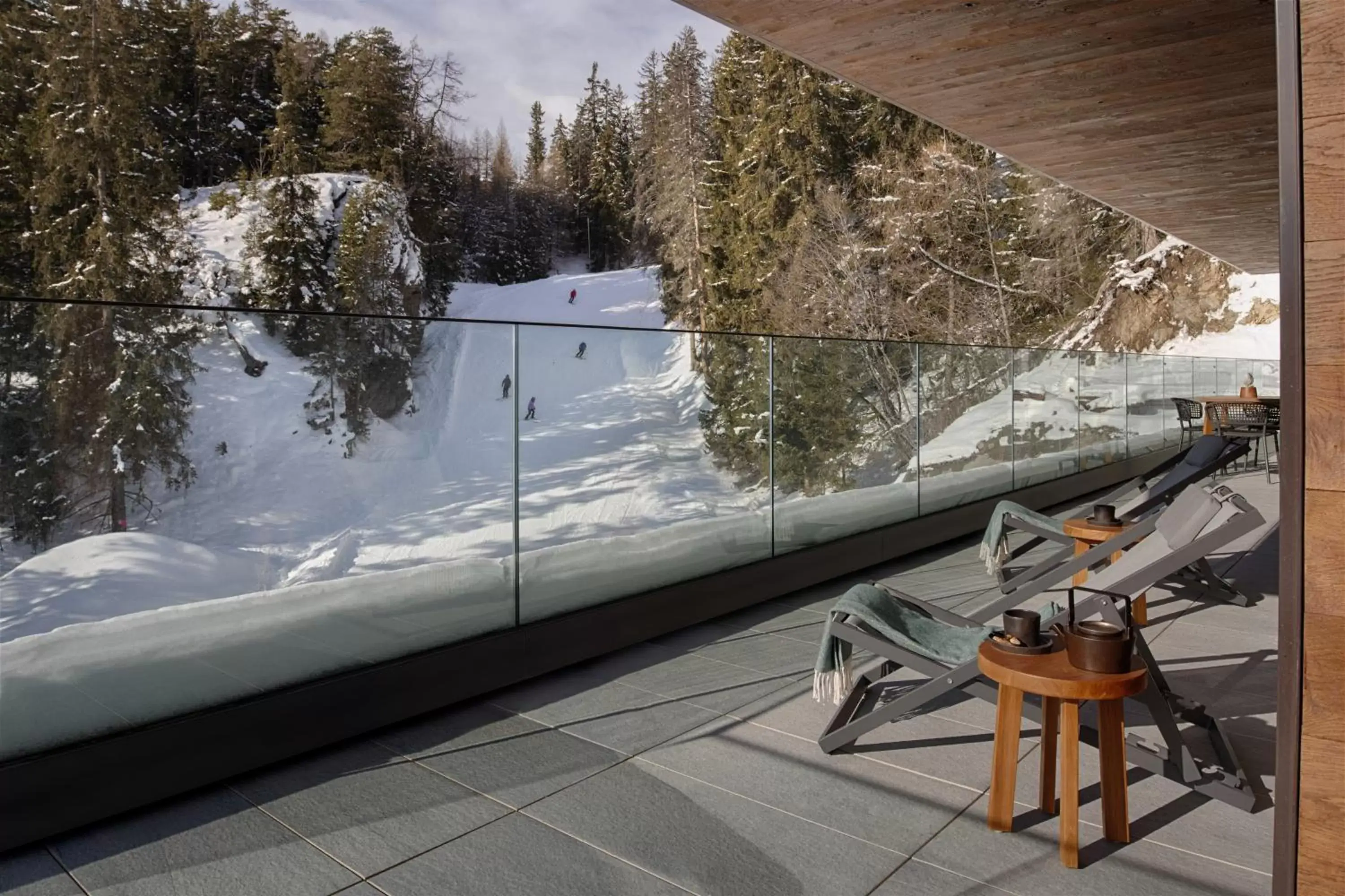 Balcony/Terrace in Six Senses Crans-Montana