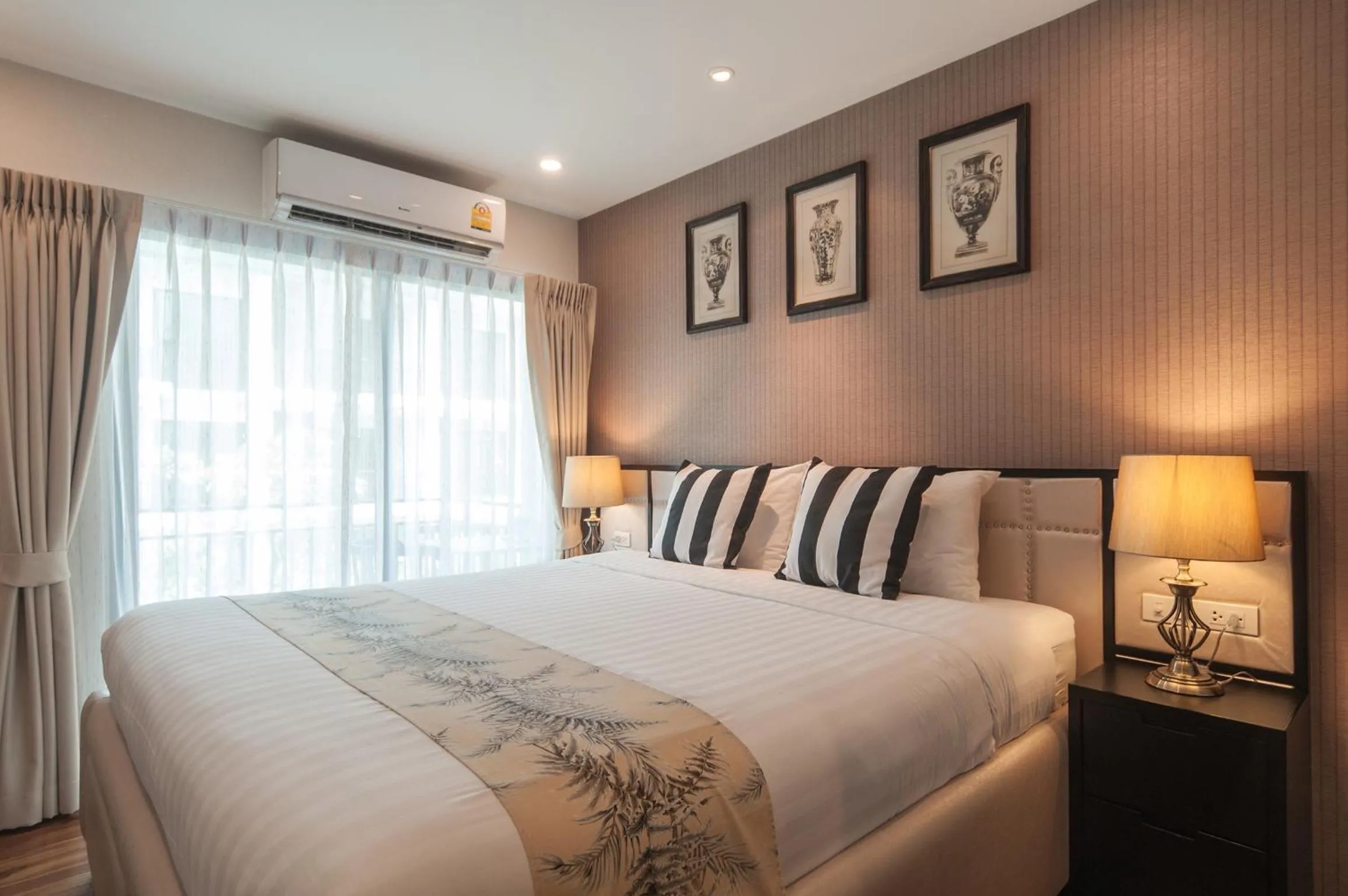 Bedroom, Bed in The Title KR Beach Condotel Rawai Beach