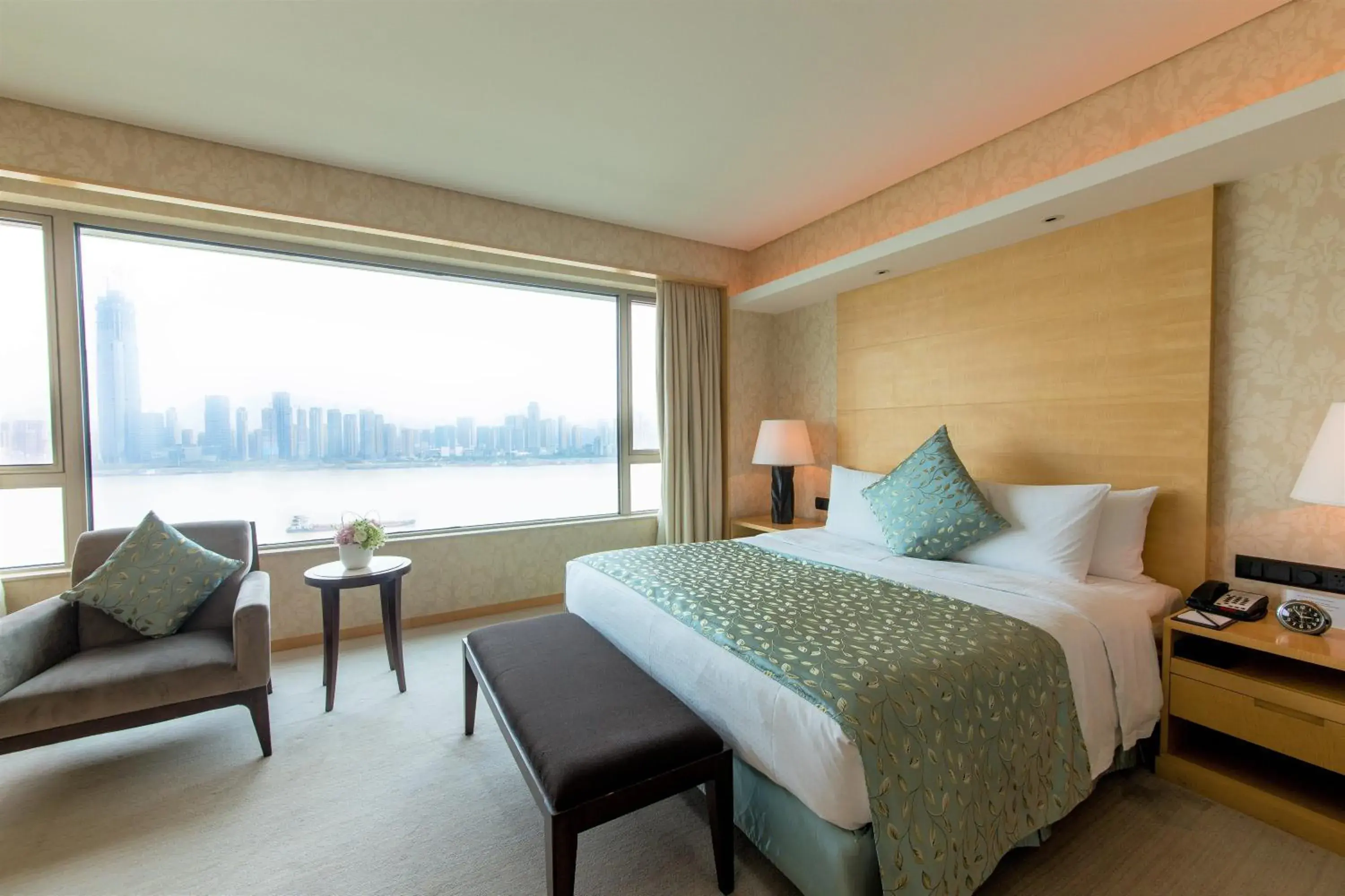 Bedroom in Marco Polo Wuhan Hotel