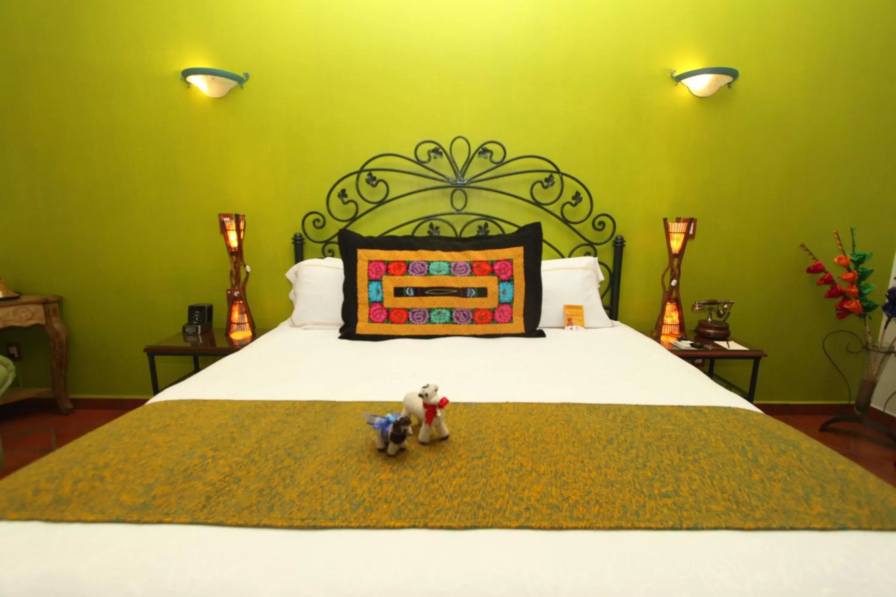 Bed in Hotel Boutique Parador San Miguel Oaxaca