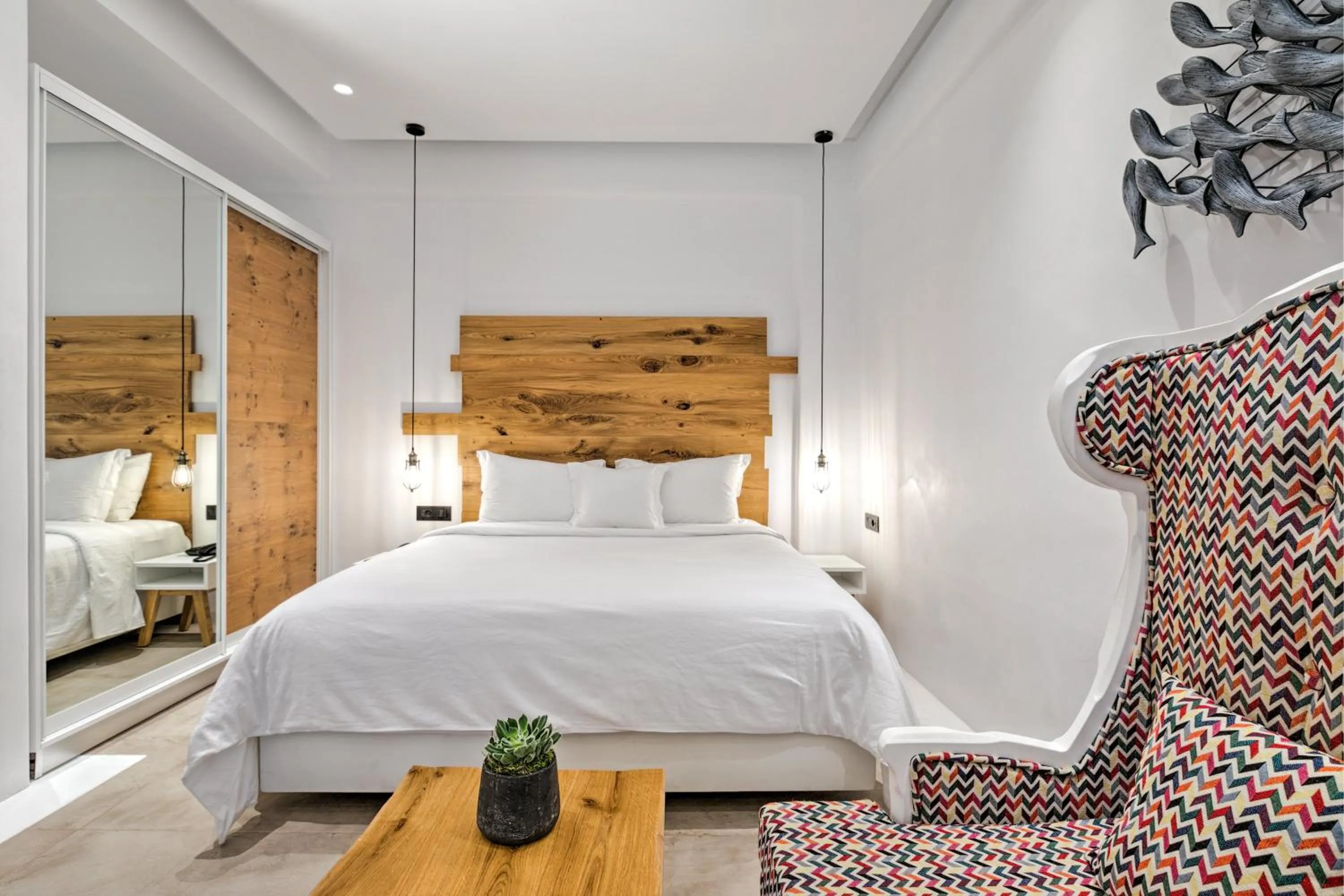 Bed in Portes Suites & Villas Mykonos