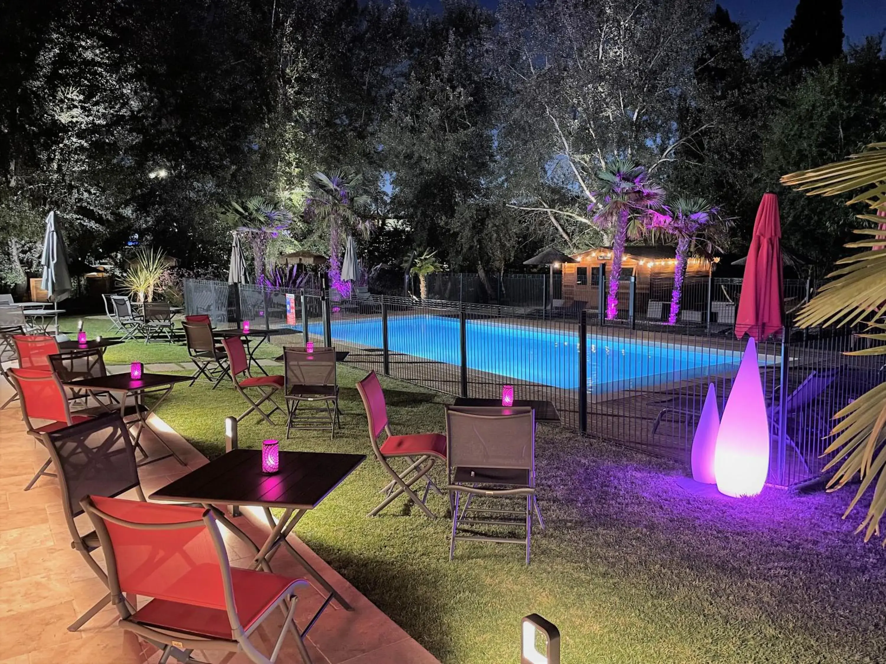 Patio, Swimming Pool in Hotel Restaurant Du Parc Saumur Logis Elégance