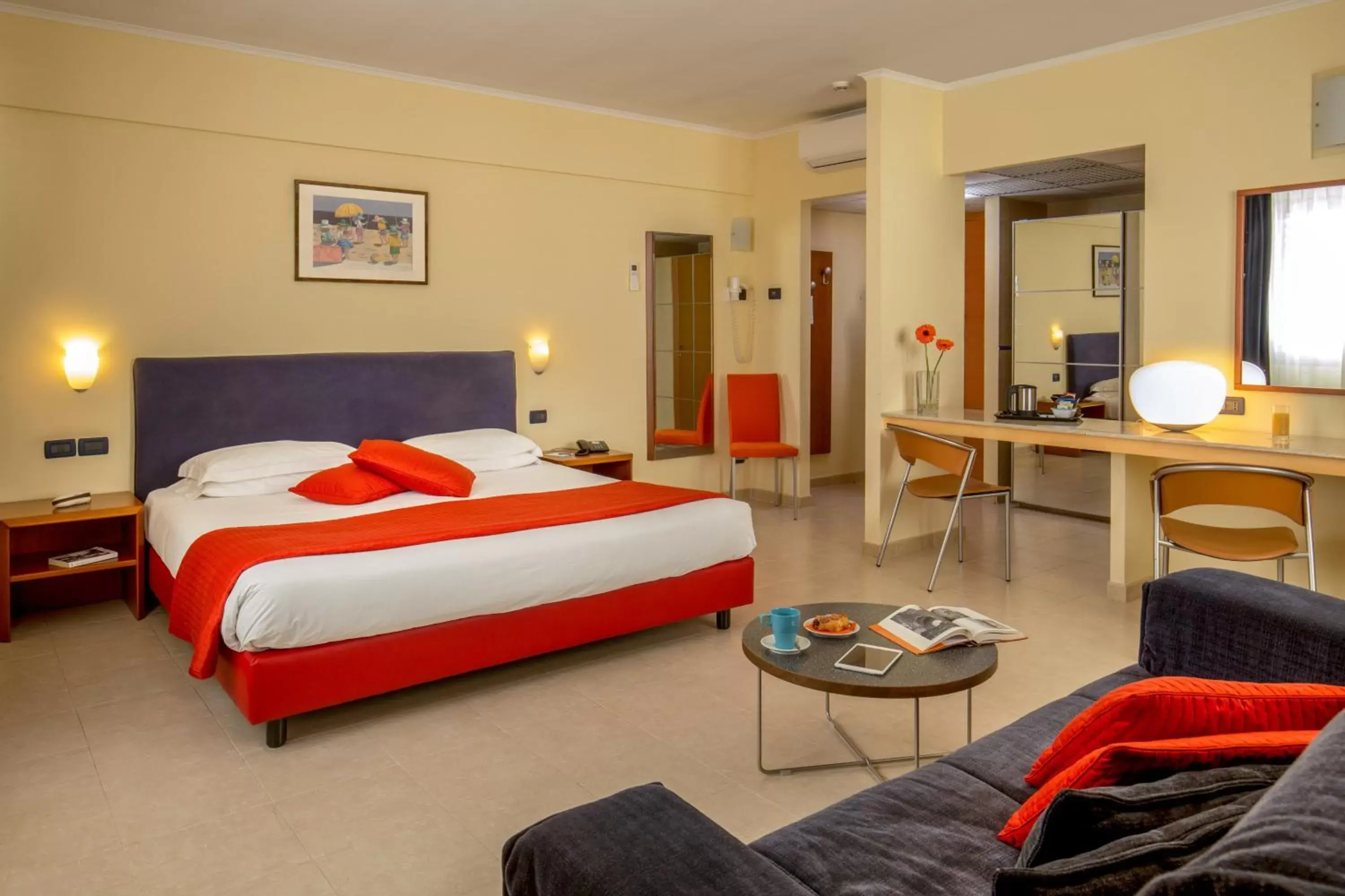 Bedroom, Bed in Best Western Blu Hotel Roma