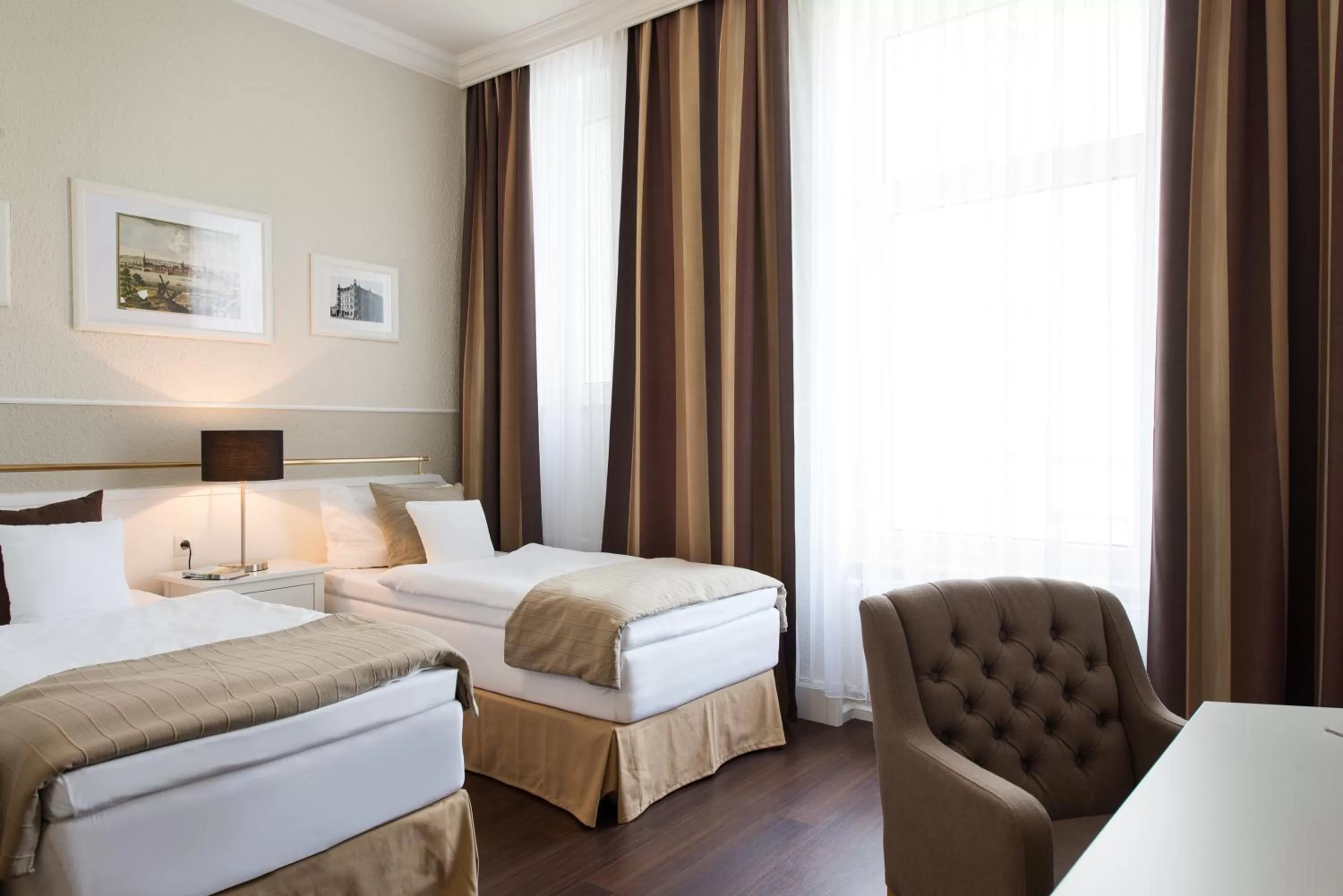 Bed in Hotel Stralsund