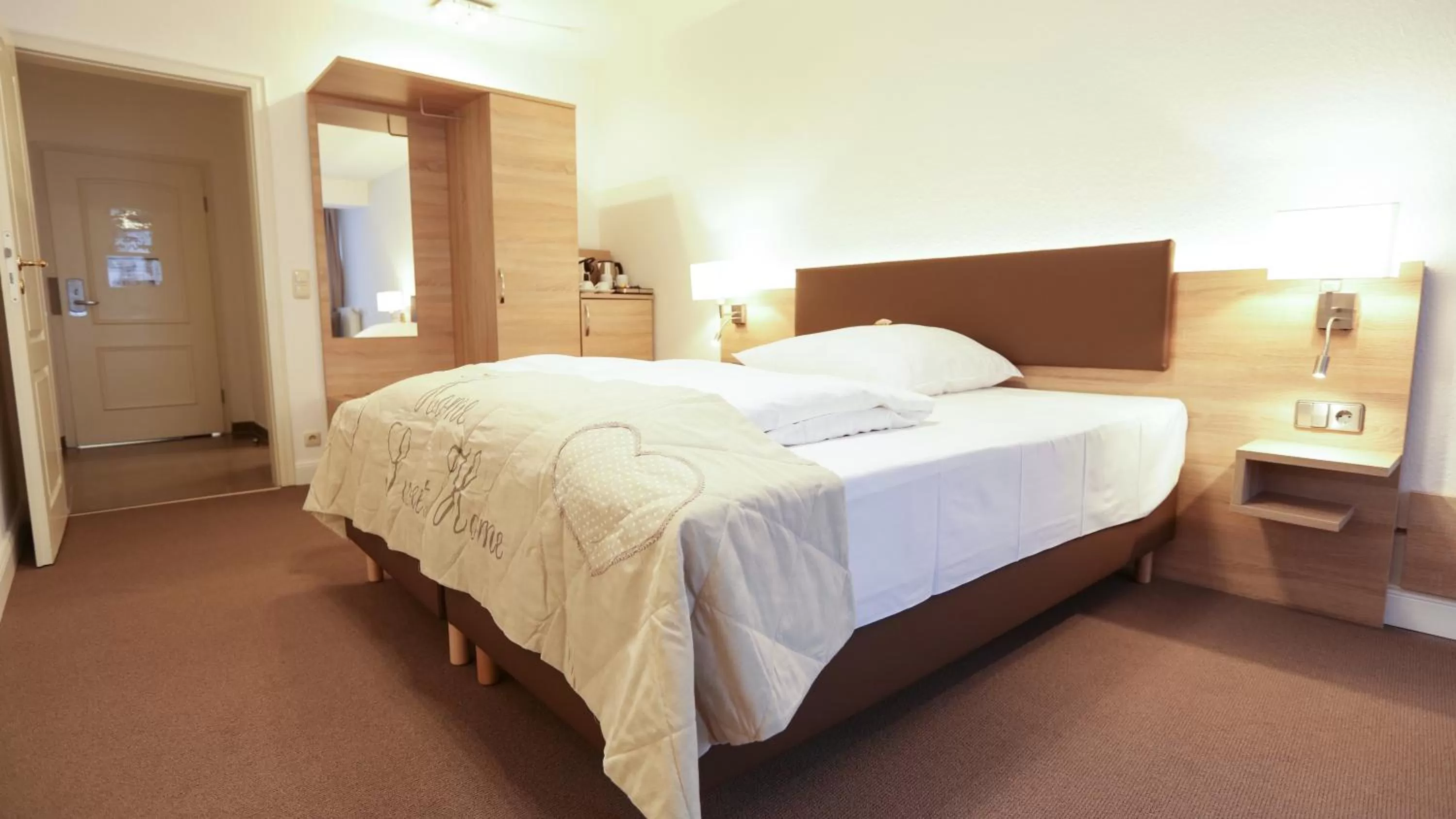 Bedroom, Bed in Hotel Waldhalle