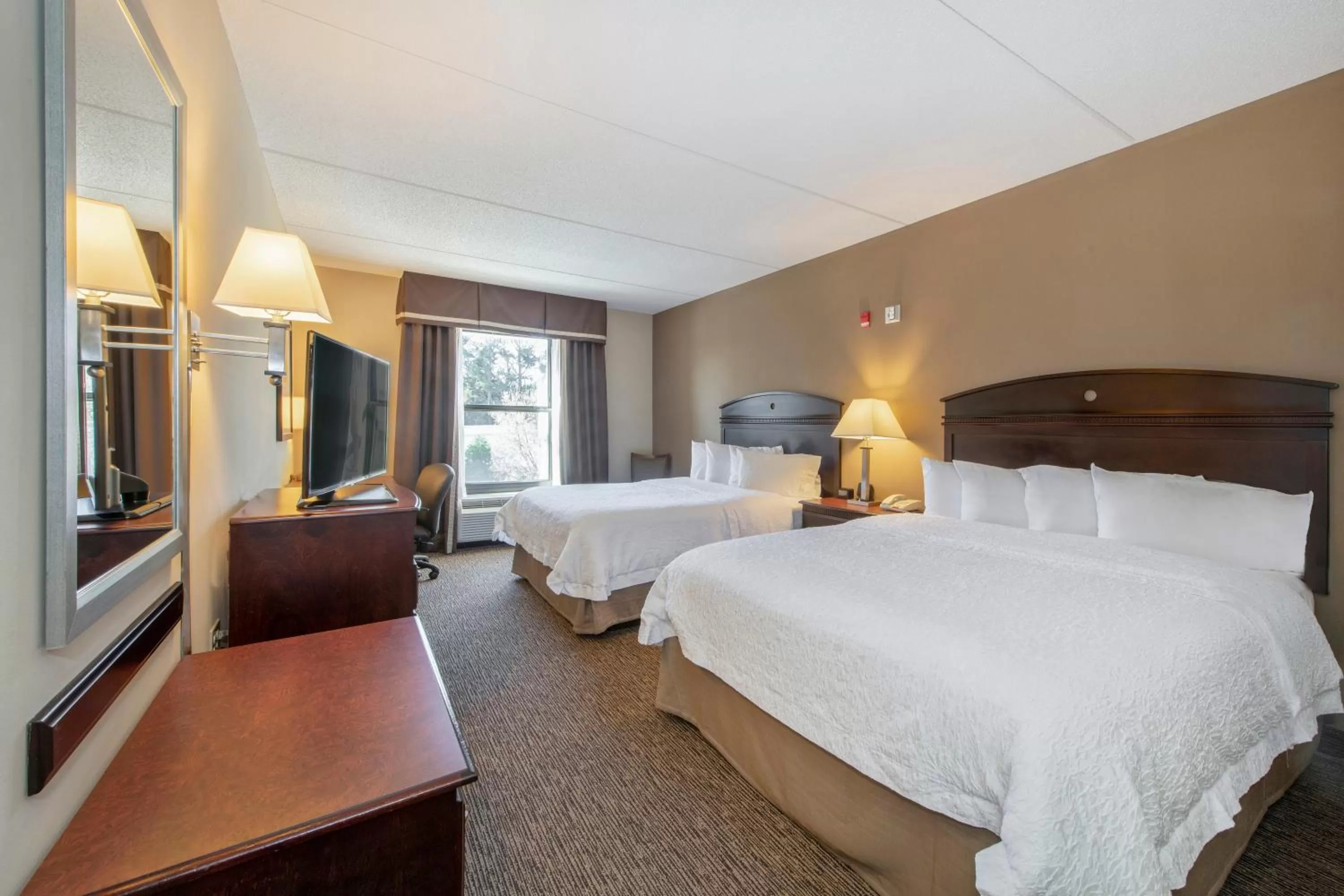 Queen Room with Two Queen Beds and Roll-In Shower - Disability Access/Non-Smoking in Hampton Inn & Suites Burlington