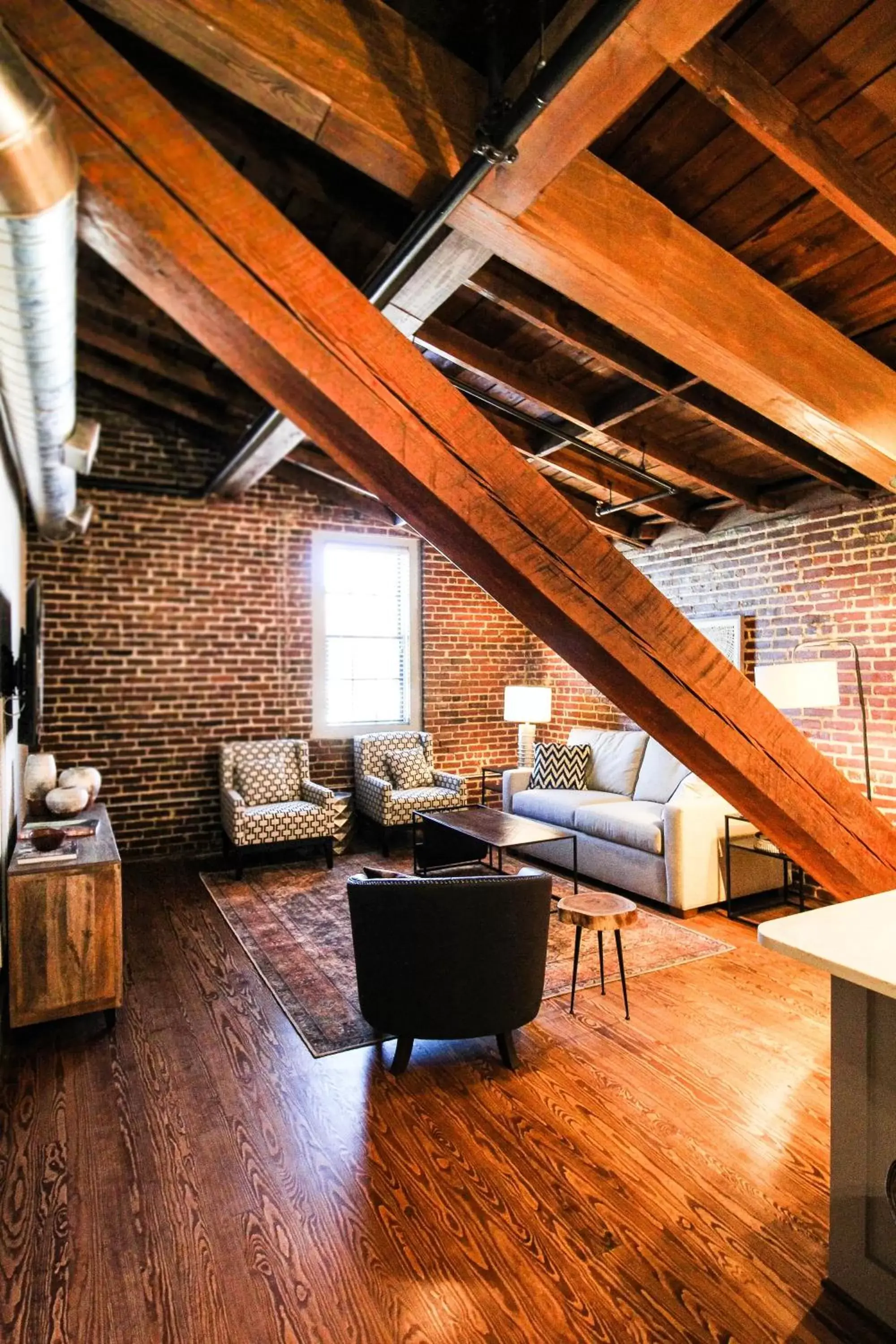 Living room in The Lofts at Downtown Salem