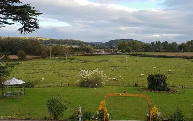 Garden view in Longworth Hall Hotel