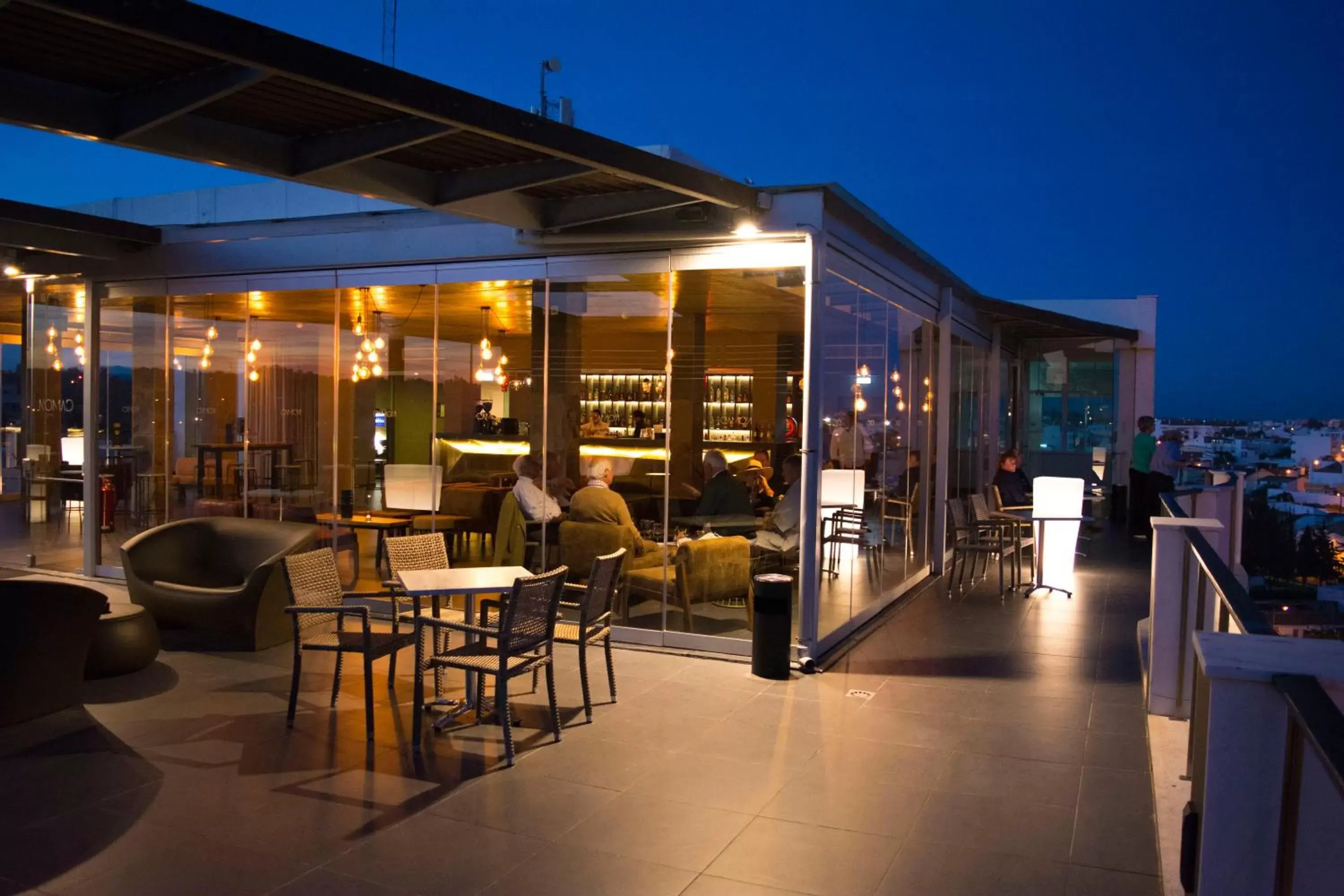 Balcony/Terrace, Restaurant/Places to Eat in AP Maria Nova Lounge - Adults Friendly