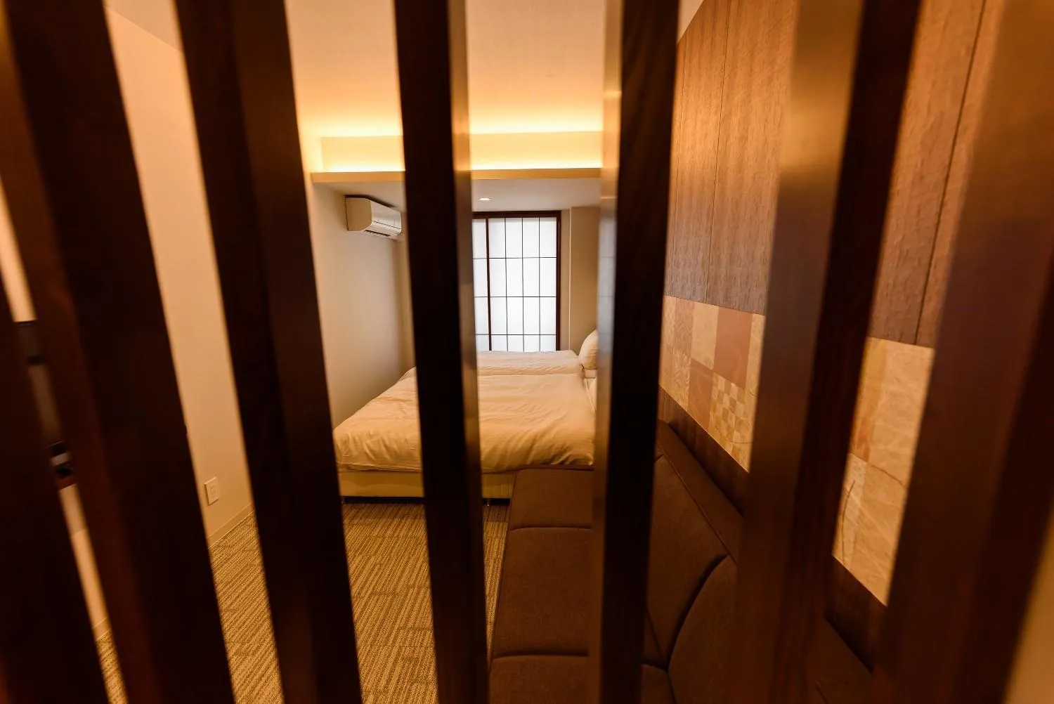 Bedroom, Bed in Irori Kyoto Station Higashi-Honganji