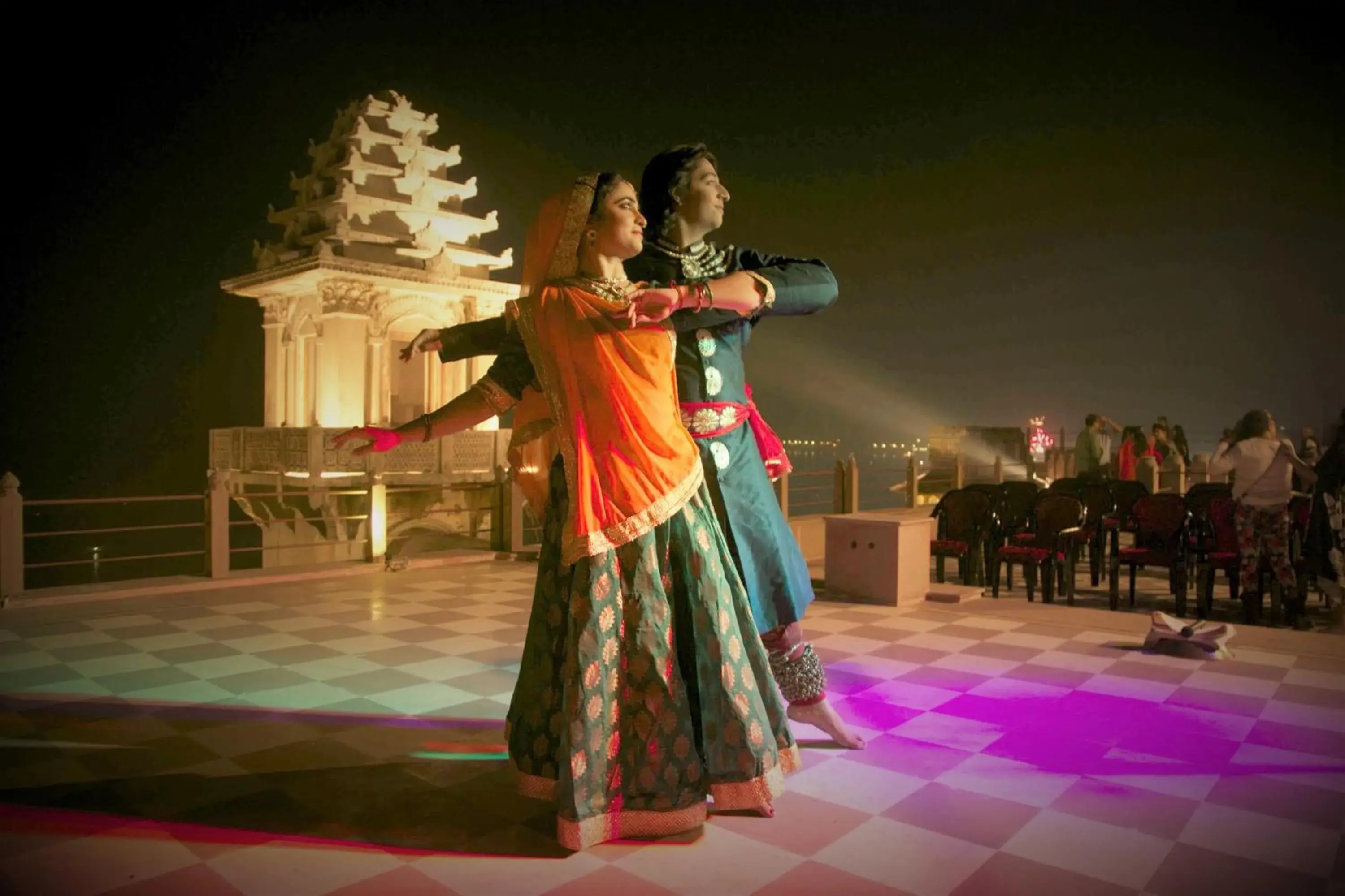 Evening entertainment in BrijRama Palace, Varanasi by the Ganges