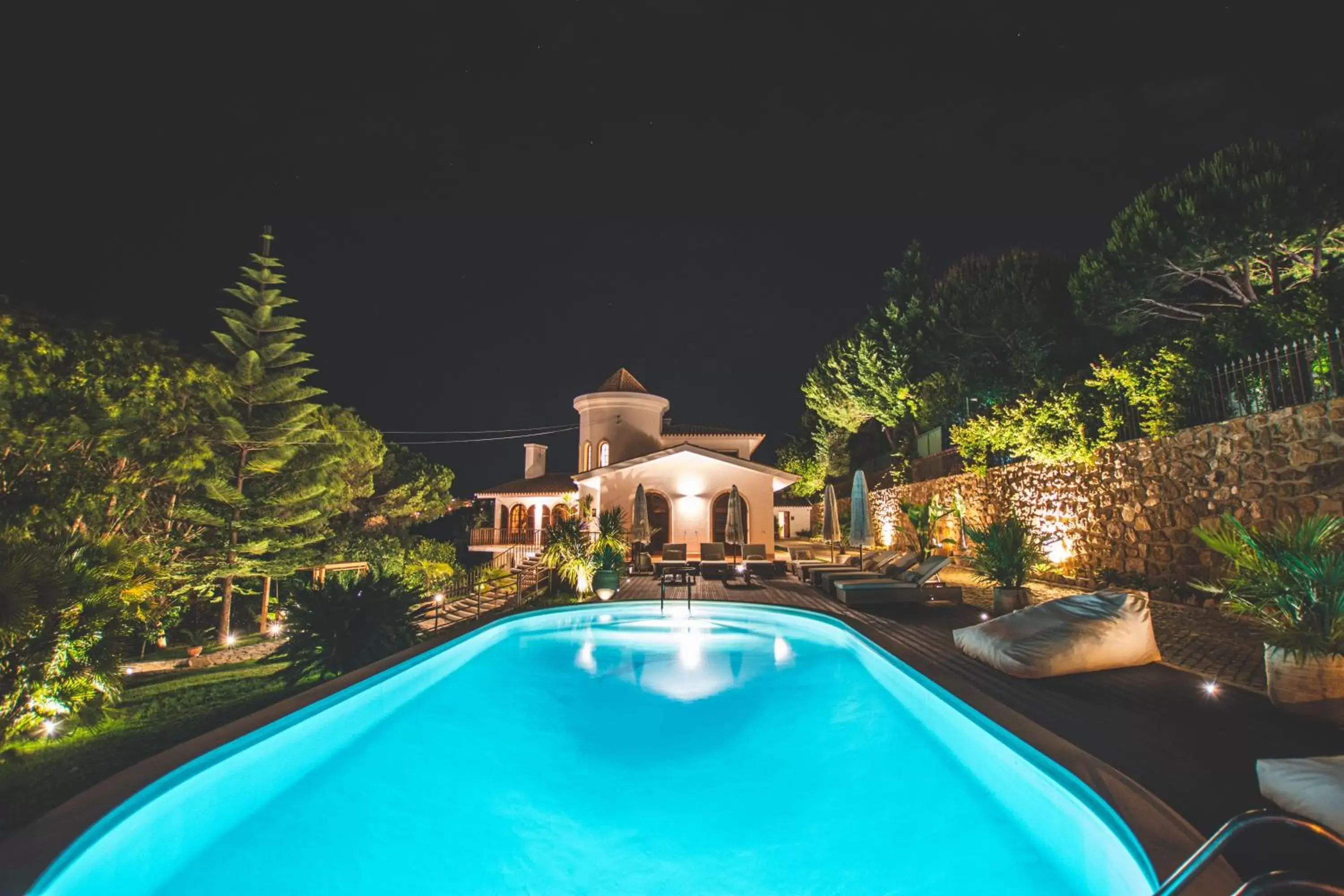Night, Swimming Pool in Villa Pietra Estoril Eco Guesthouse