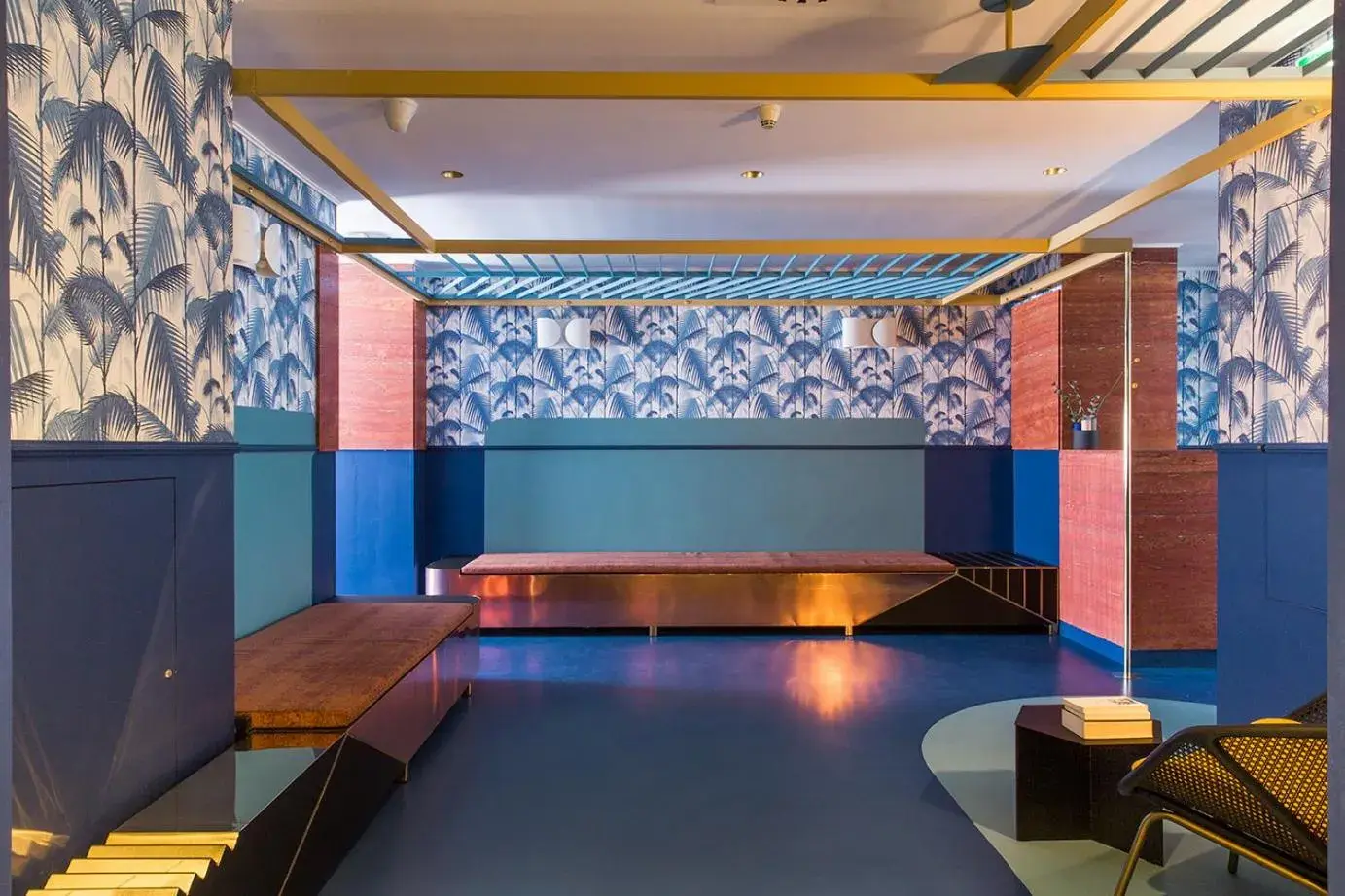 Lobby or reception in Hôtel les Cigales Lobby or reception in Hôtel les Cigales