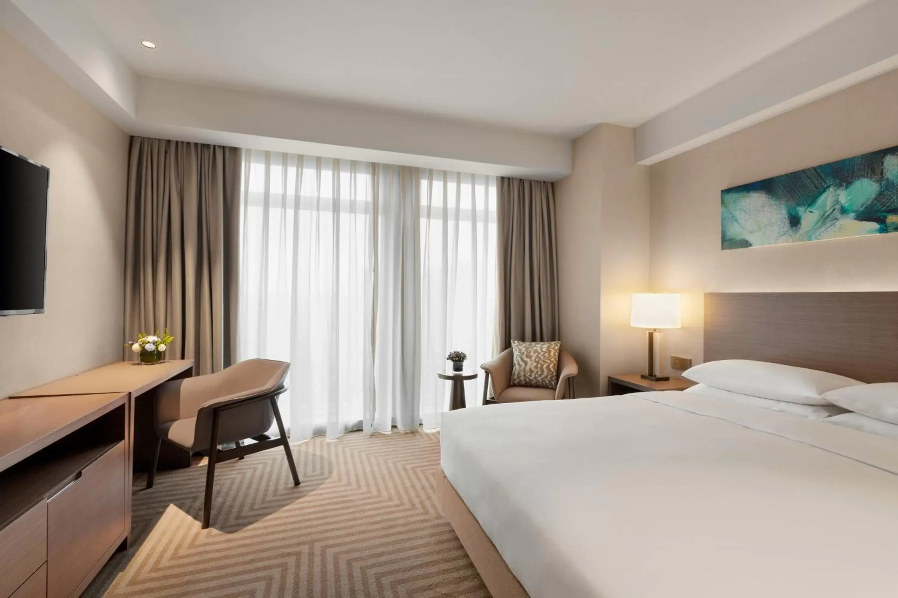 Bedroom, Bed in Hyatt House Chengdu Pebble Walk Bedroom, Bed in Hyatt House Chengdu Pebble Walk