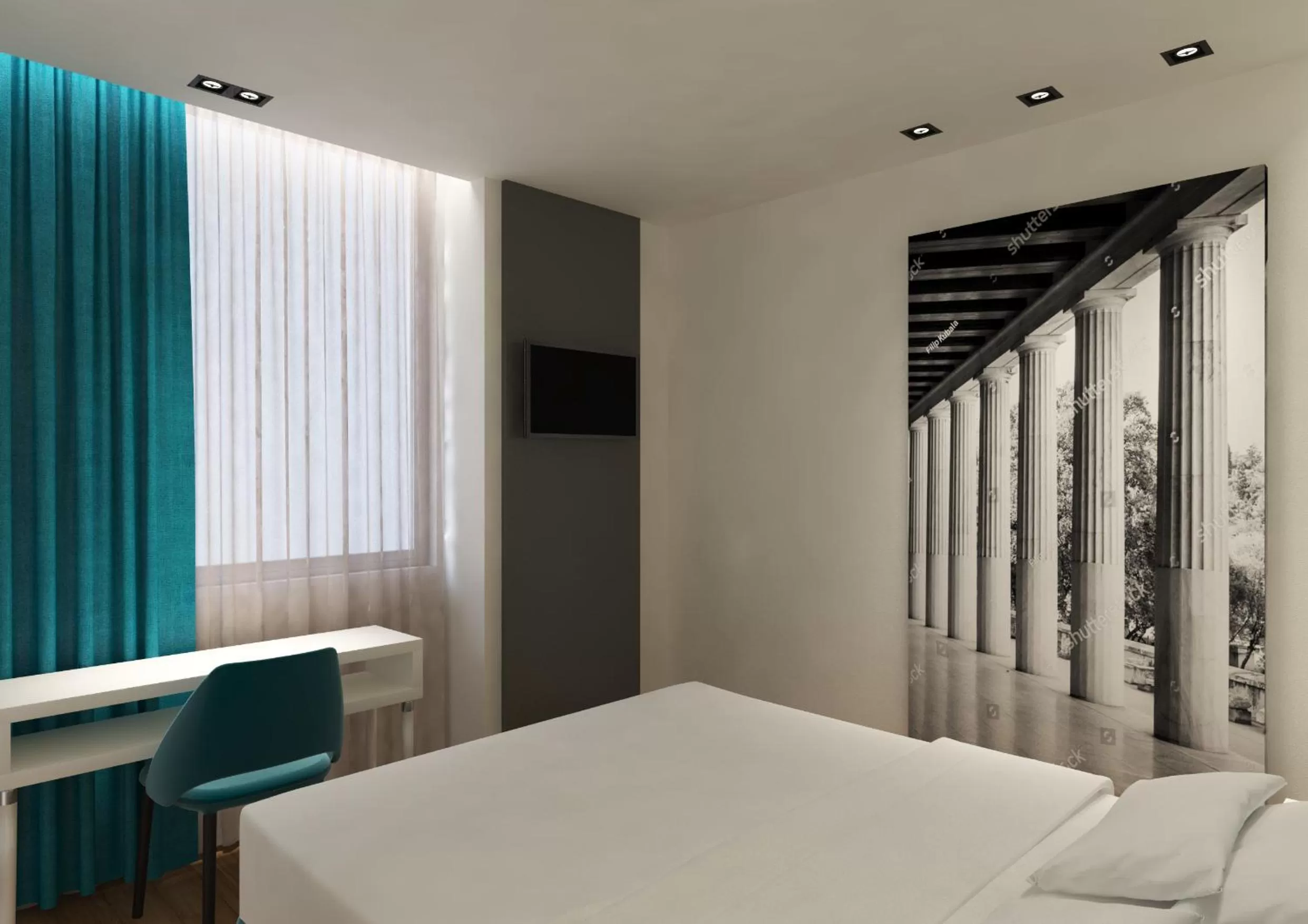 Bed in Athenian Montaza Hotel