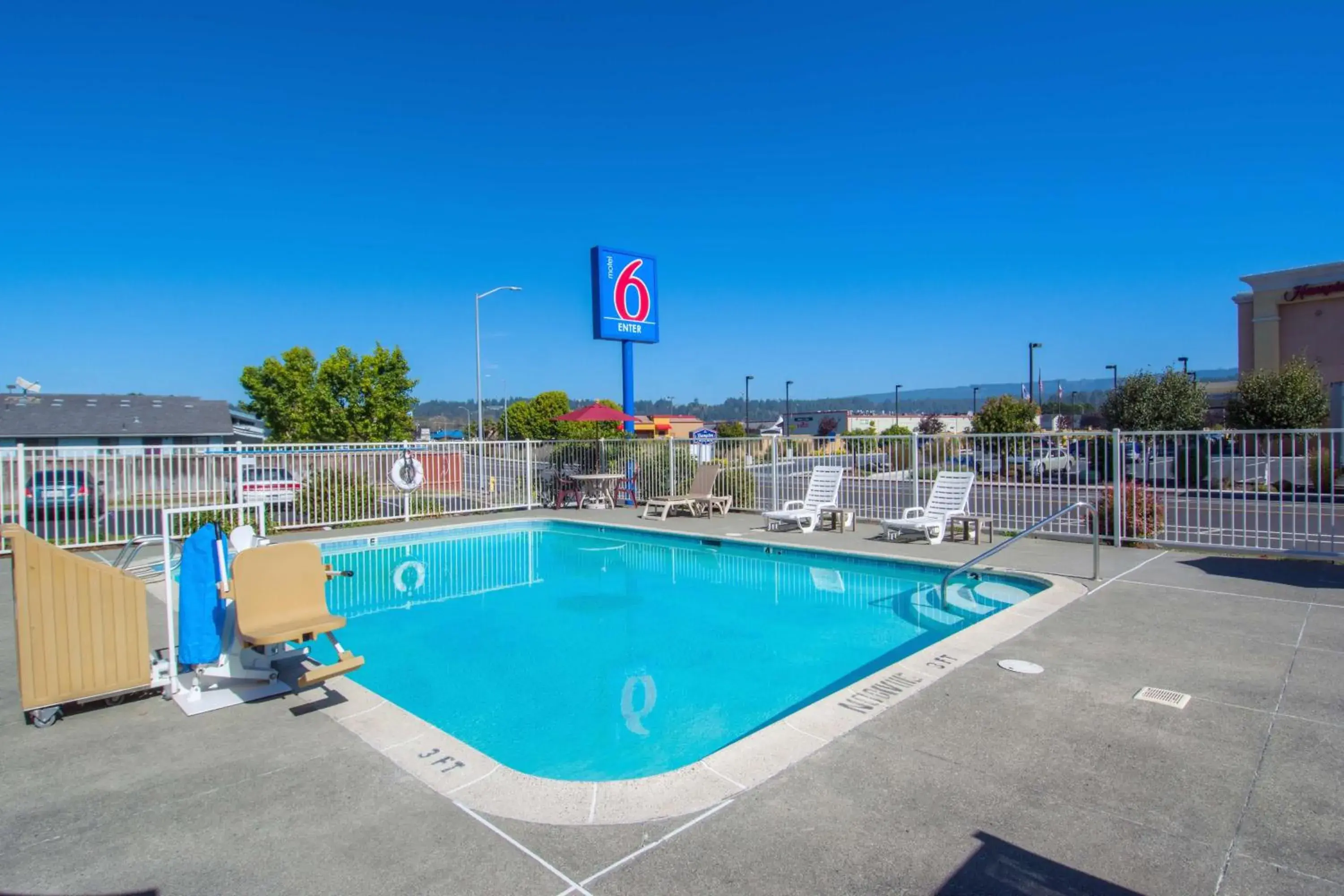 On site, Swimming Pool in Motel 6-Arcata, CA Cal Poly Humboldt