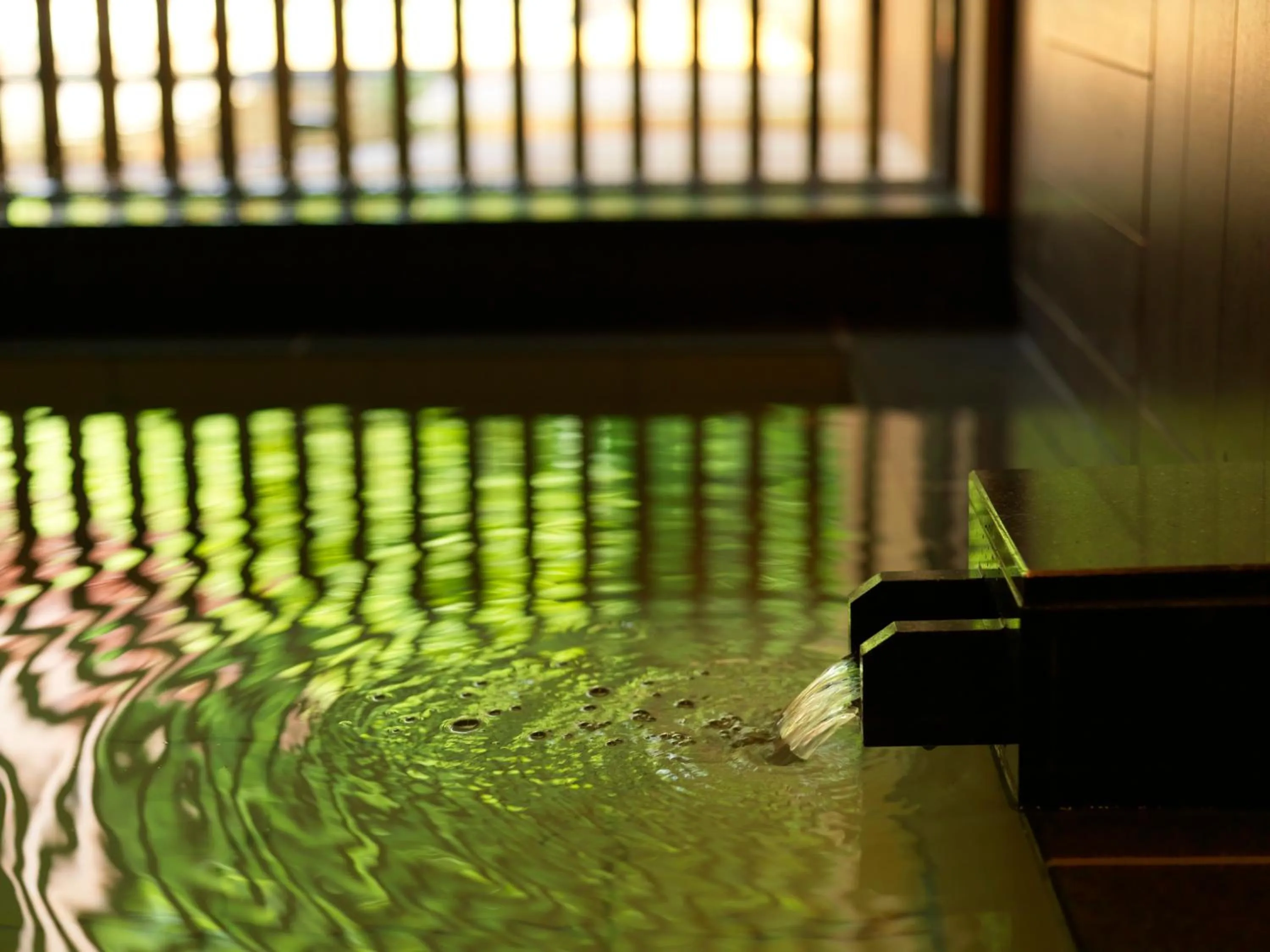 Hot Spring Bath in Niseko Konbu Onsen Tsuruga Moku-no-sho