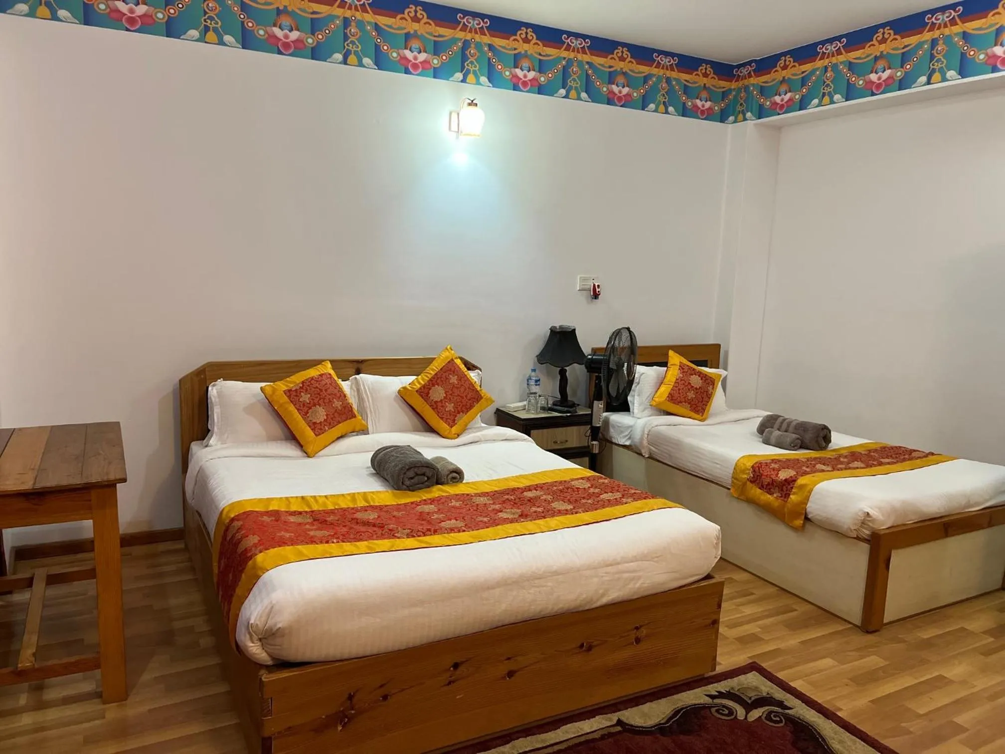 Bed in The Boudha Inn