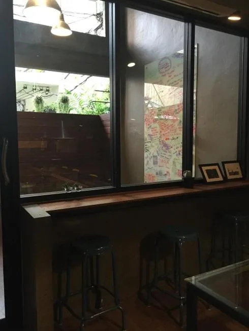 Decorative detail in In a Box Hostel