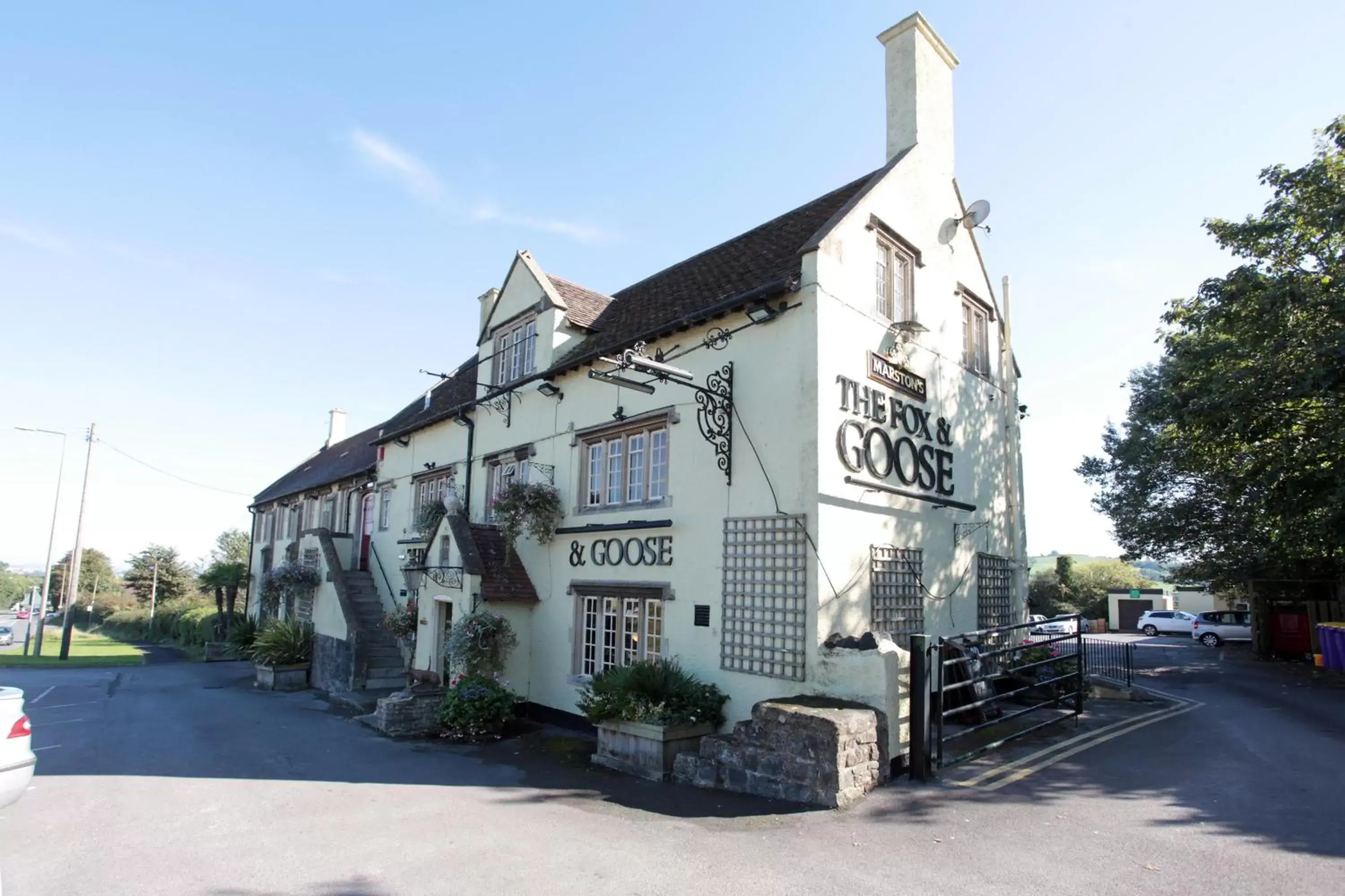 Property building, Winter in Fox & Goose, Barrow Gurney by Marston's Inns