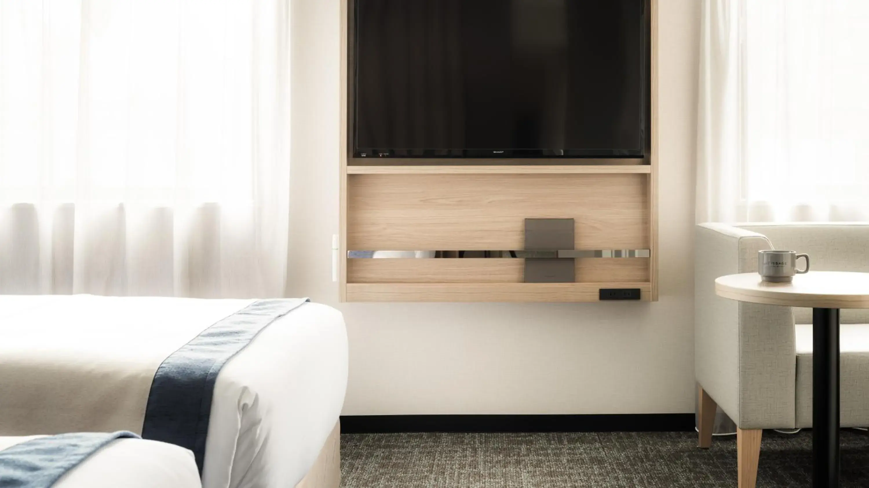 Bedroom, TV/Entertainment Center in Tissage Hotel Naha by Nest