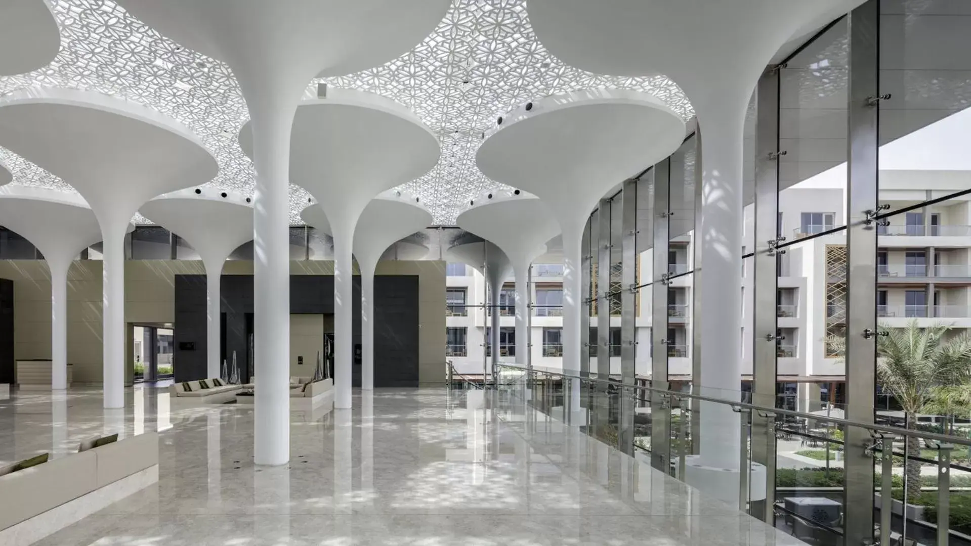 Lobby or reception in Kempinski Hotel Muscat Lobby or reception in Kempinski Hotel Muscat