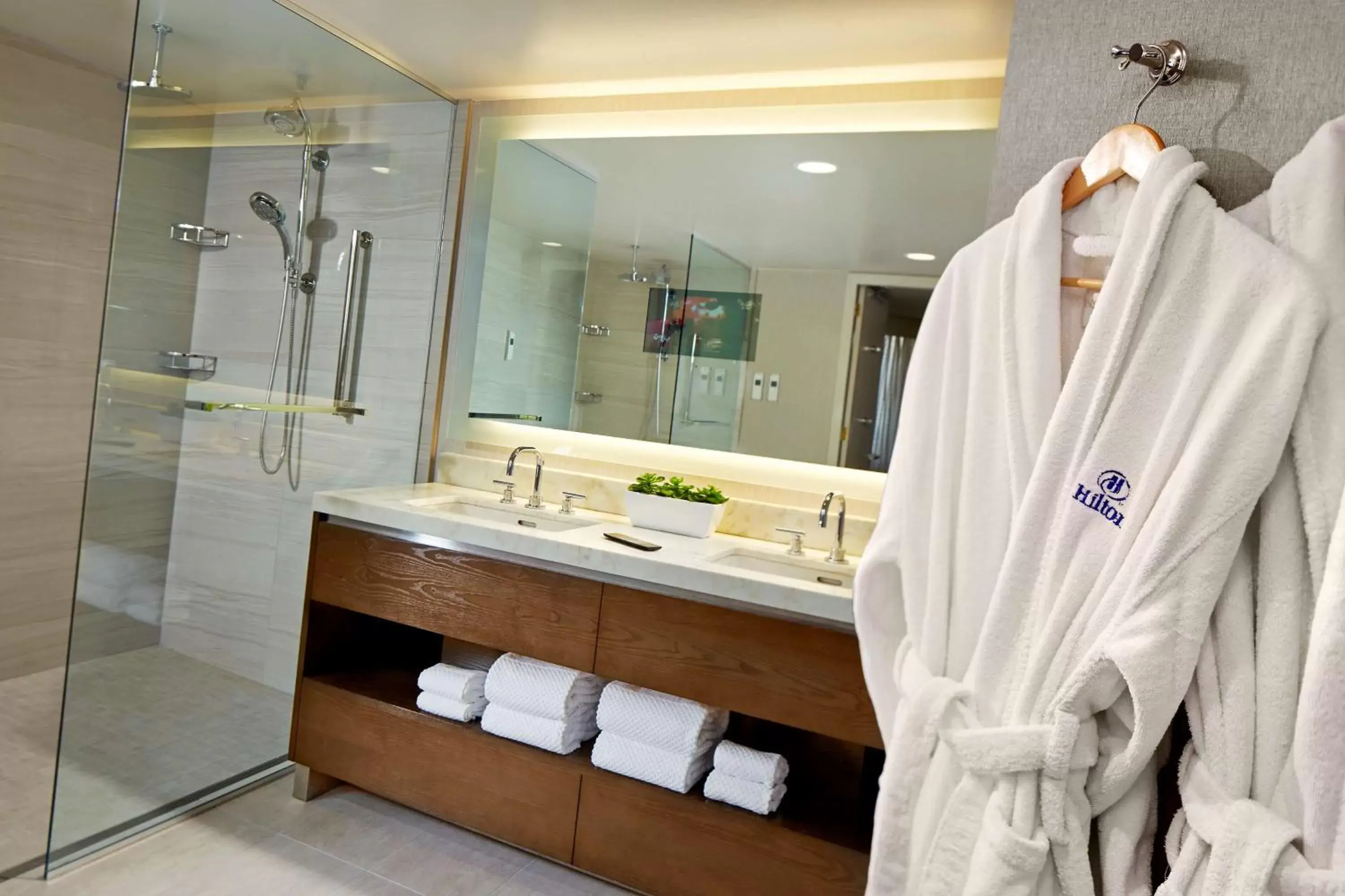 Bathroom in Hilton Long Beach Hotel