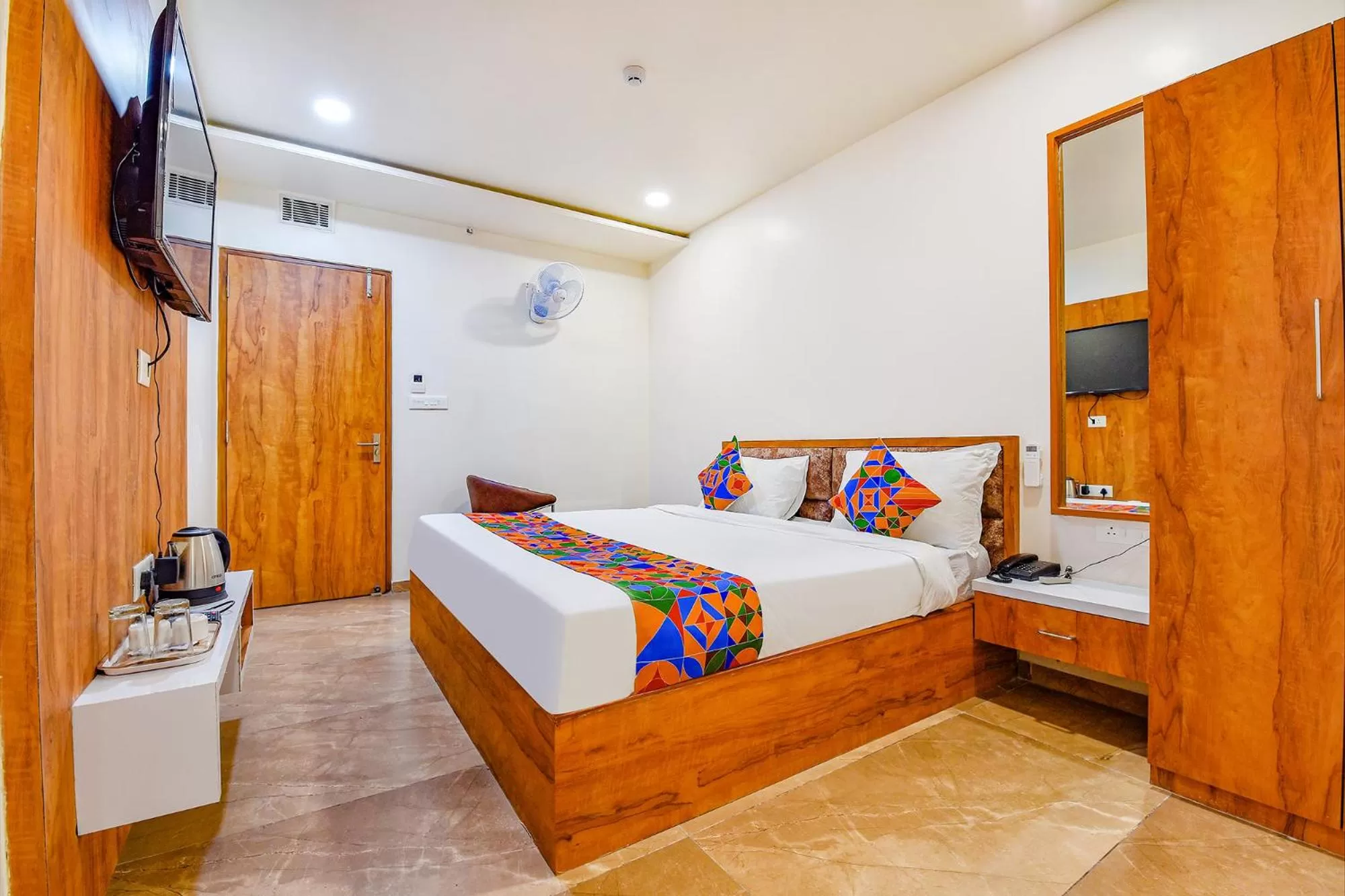 Bed in FabHotel Prime Rudra
