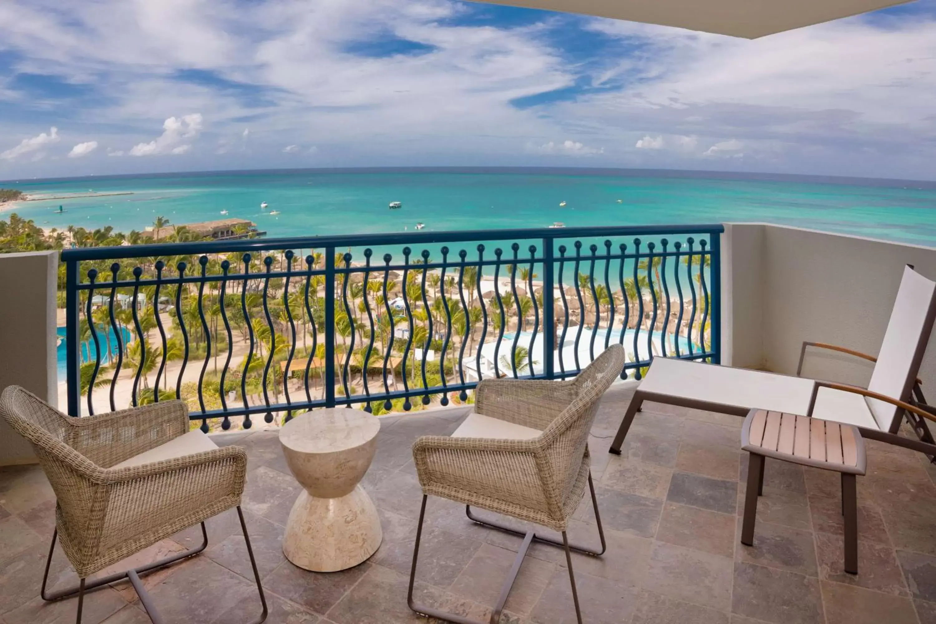 View (from property/room), Balcony/Terrace in Hilton Aruba Caribbean Resort & Casino