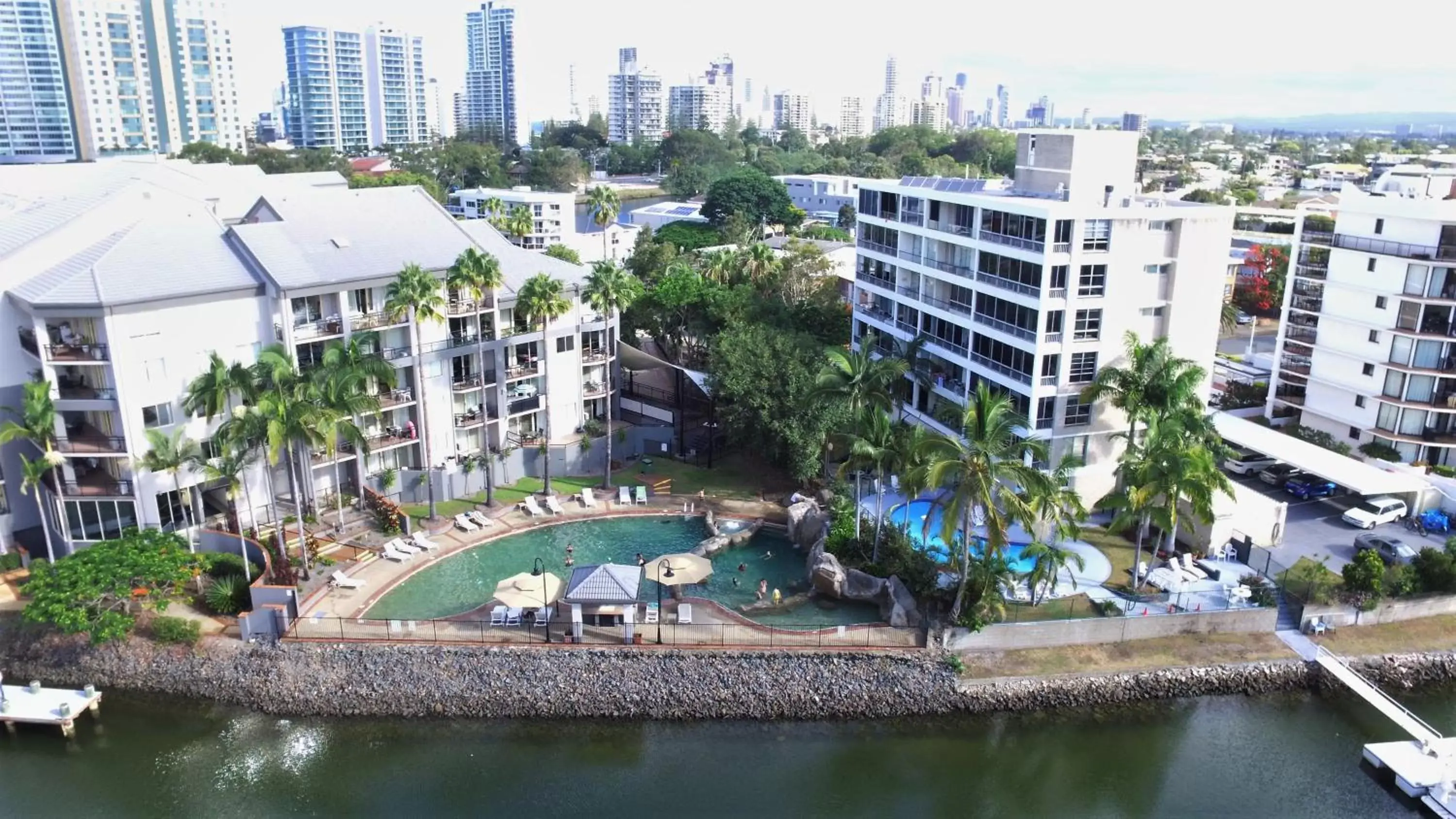 Swimming pool, Bird's-eye View in Paradise Island Resort