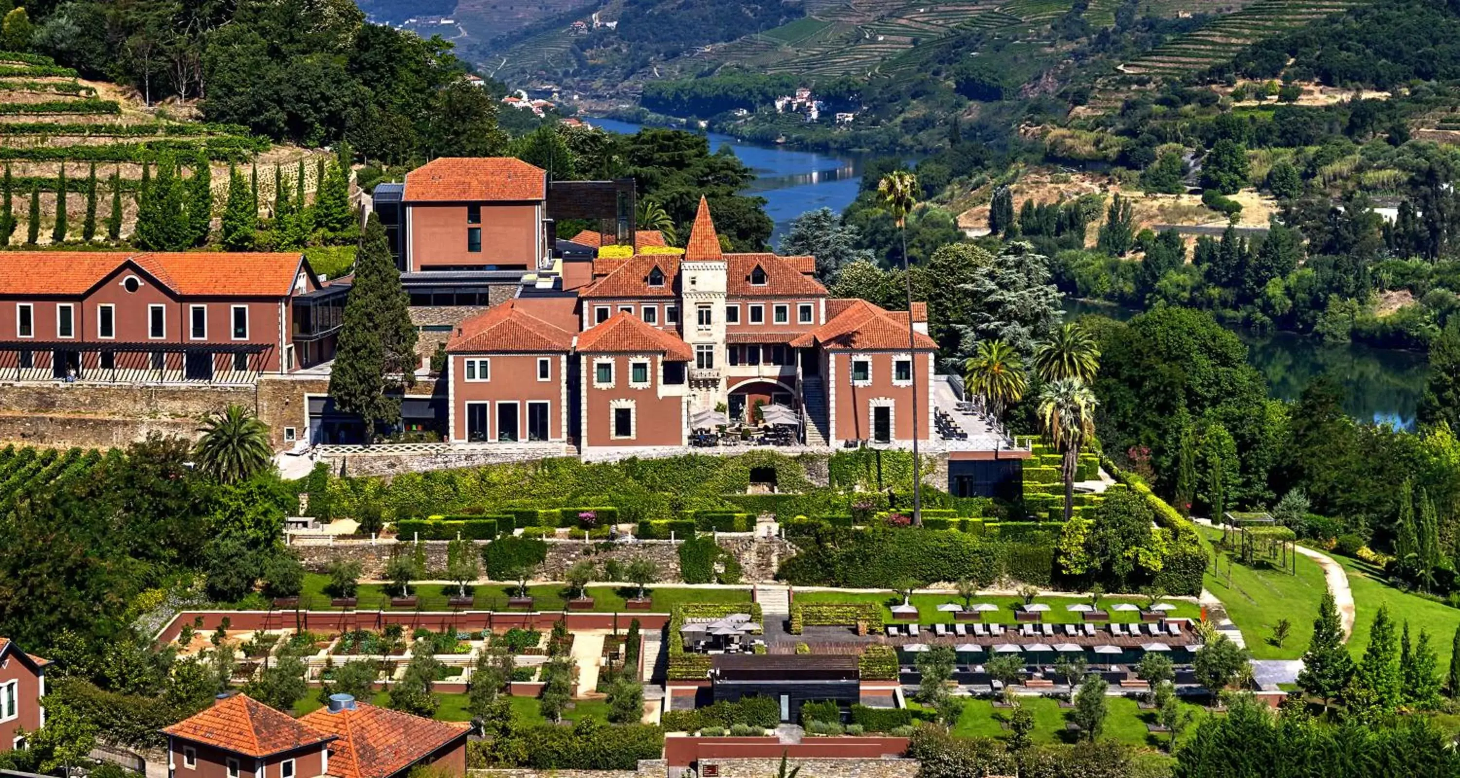 Property building, Bird's-eye View in Six Senses Douro Valley