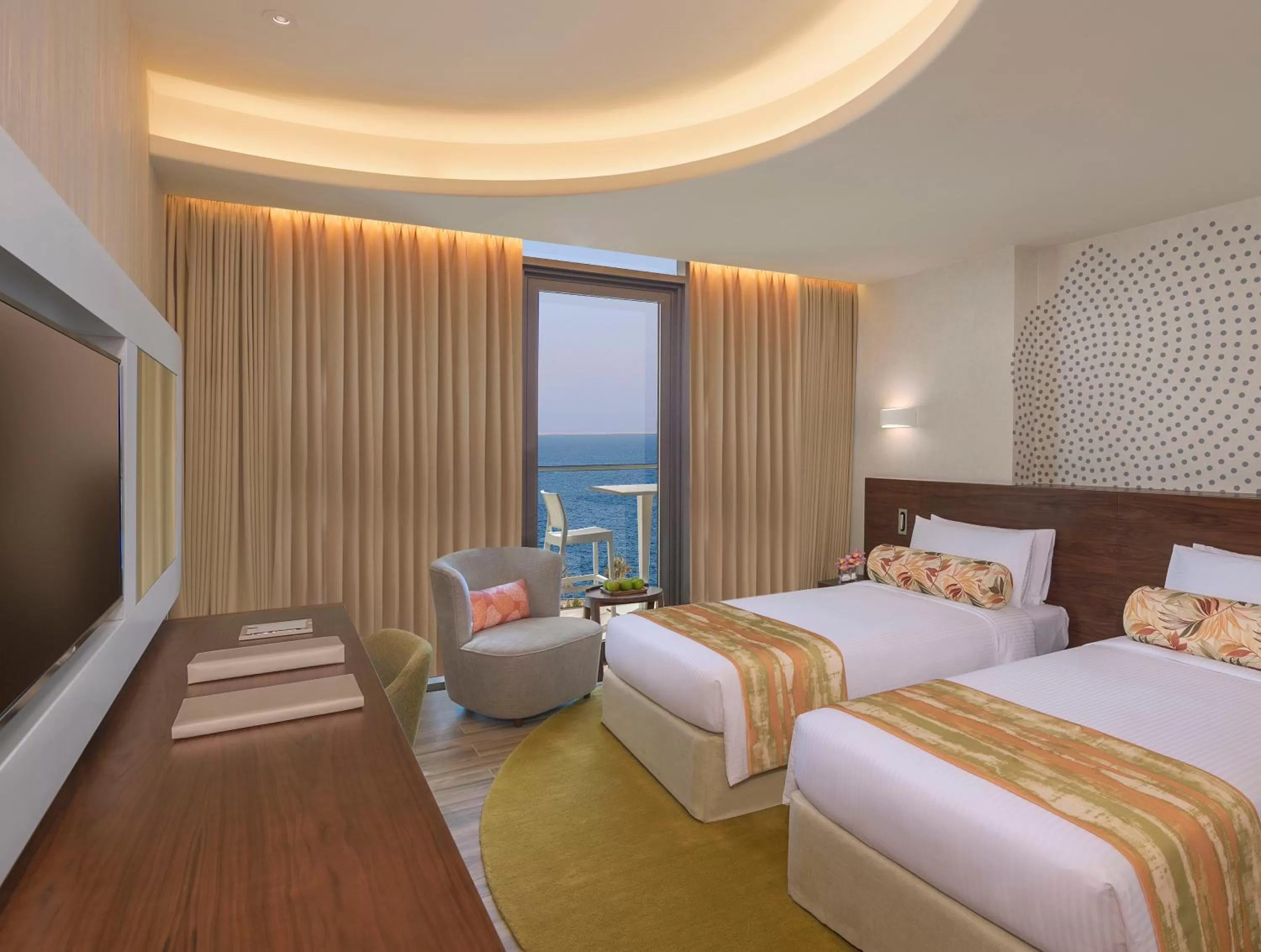 Sea view, Bed in The Retreat Palm Dubai MGallery by Sofitel