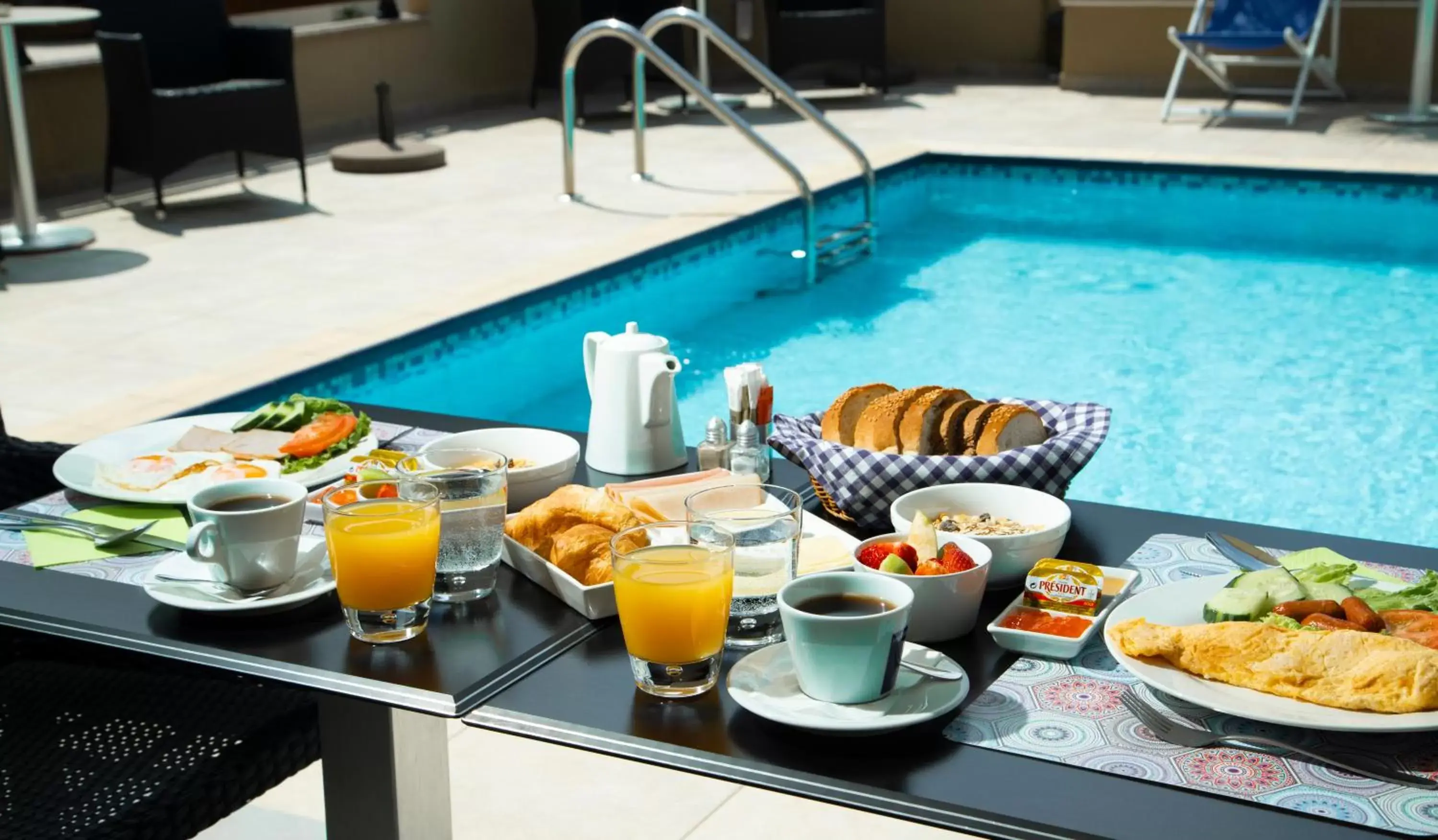 Breakfast, Swimming Pool in Olympos Suites Apartments