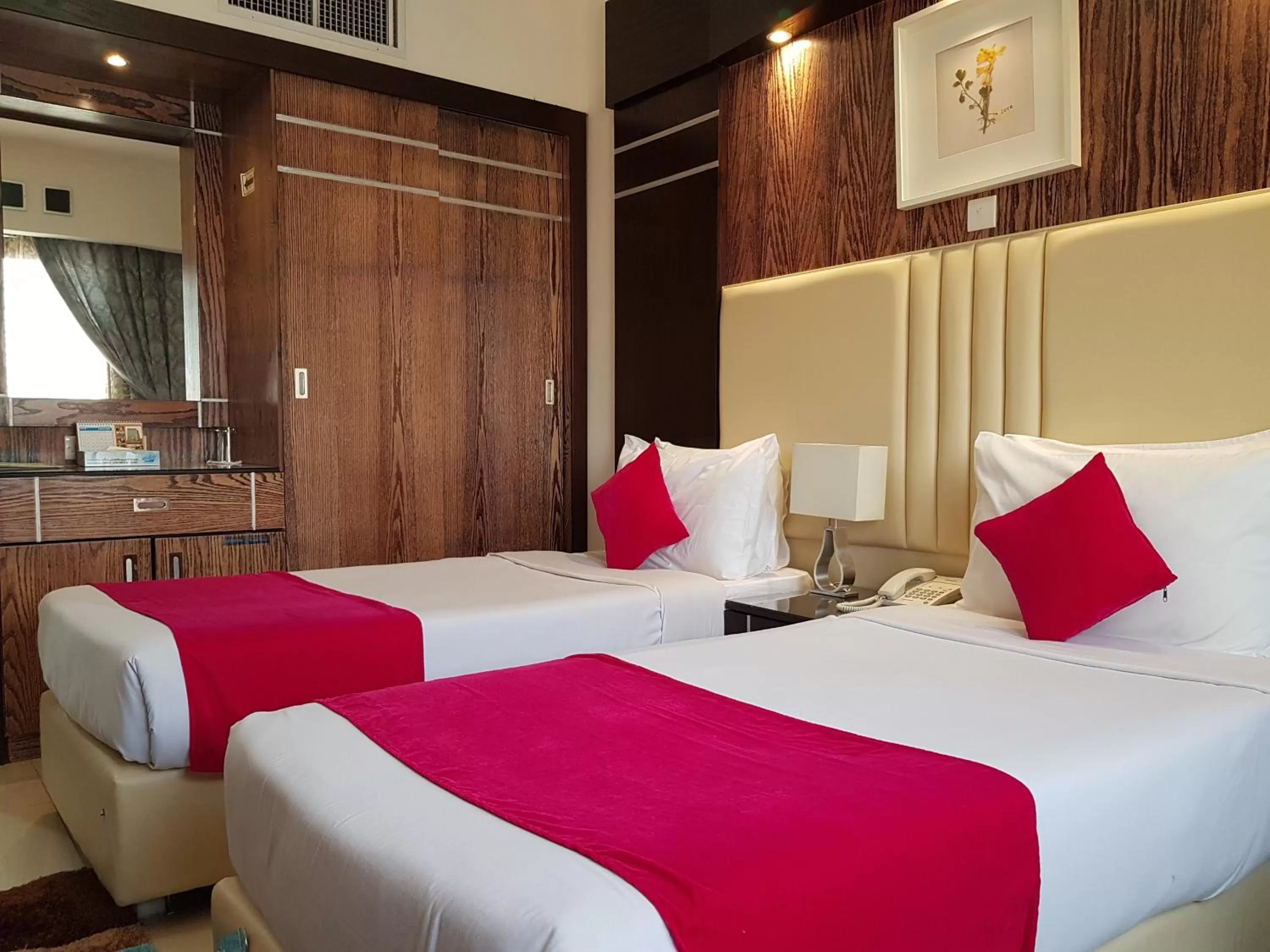 Bed in Kuwait Continental Hotel