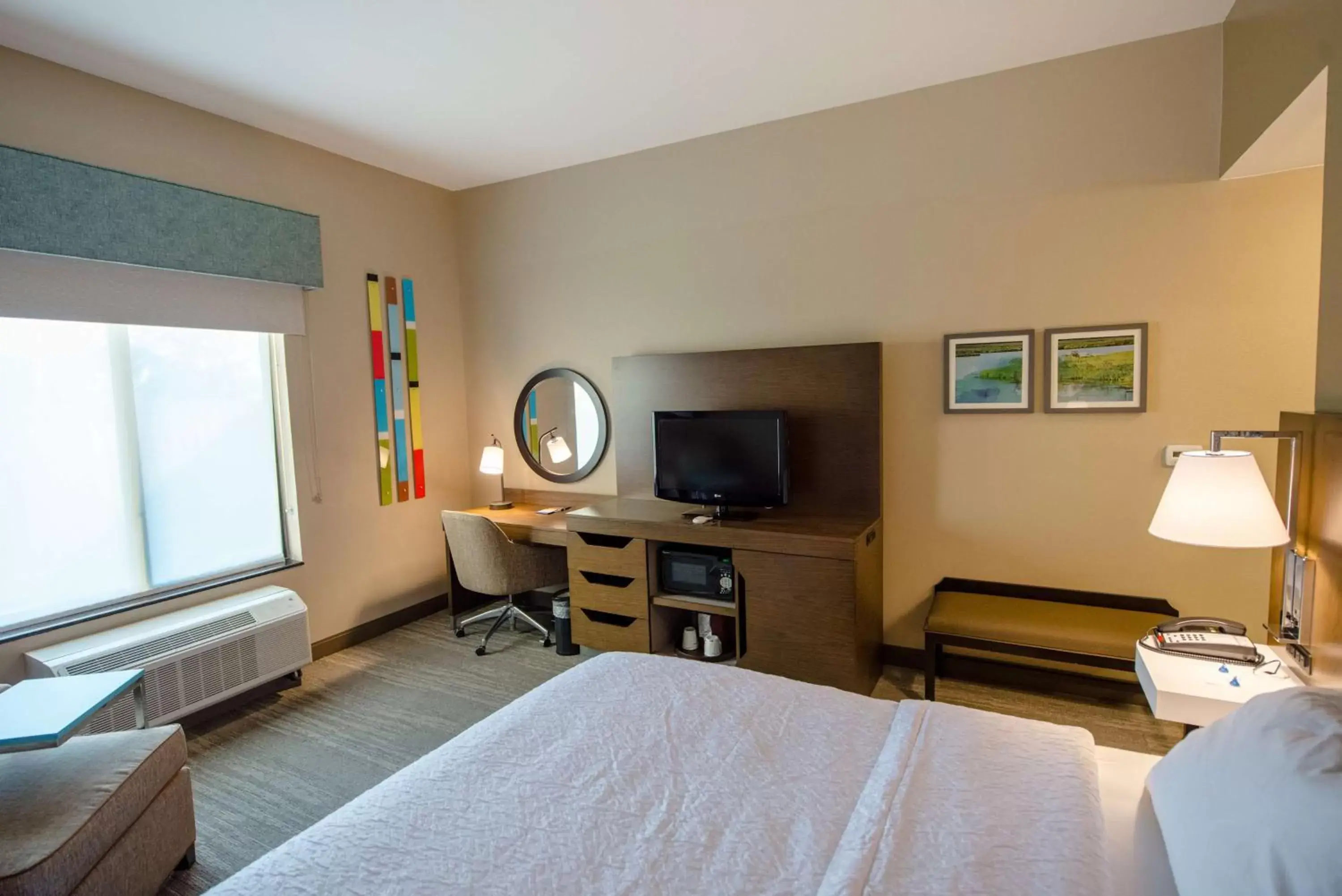 Bed, TV/Entertainment Center in Hampton Inn & Suites Port Arthur