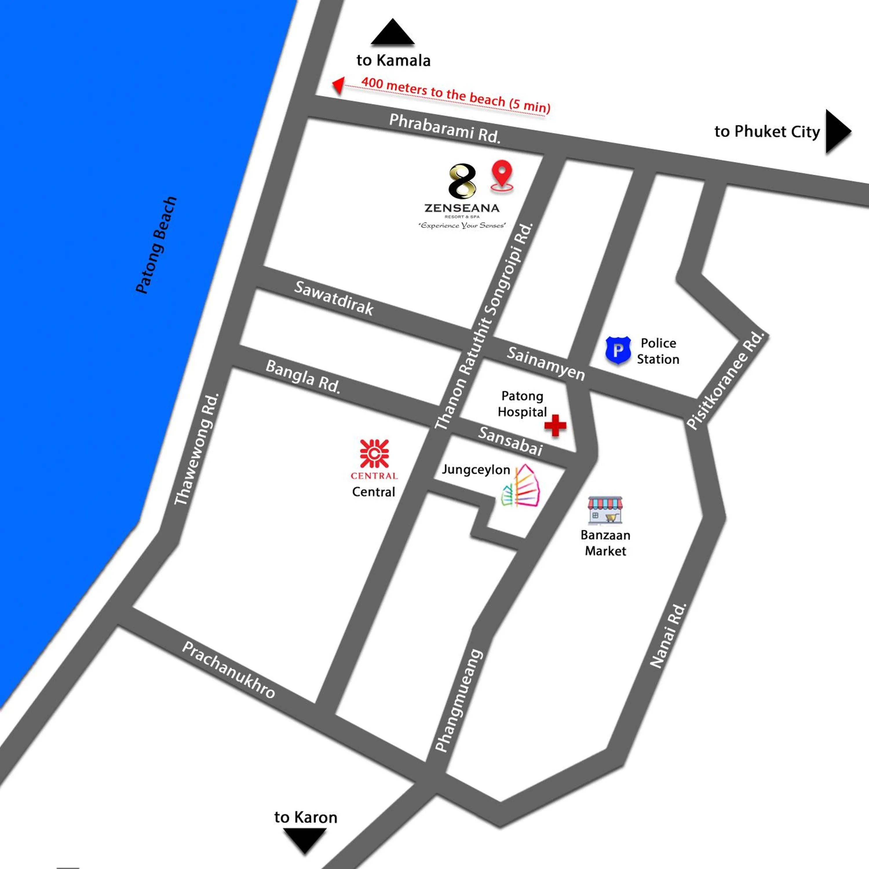 Location in Zenseana Resort & Spa - Patong, Phuket